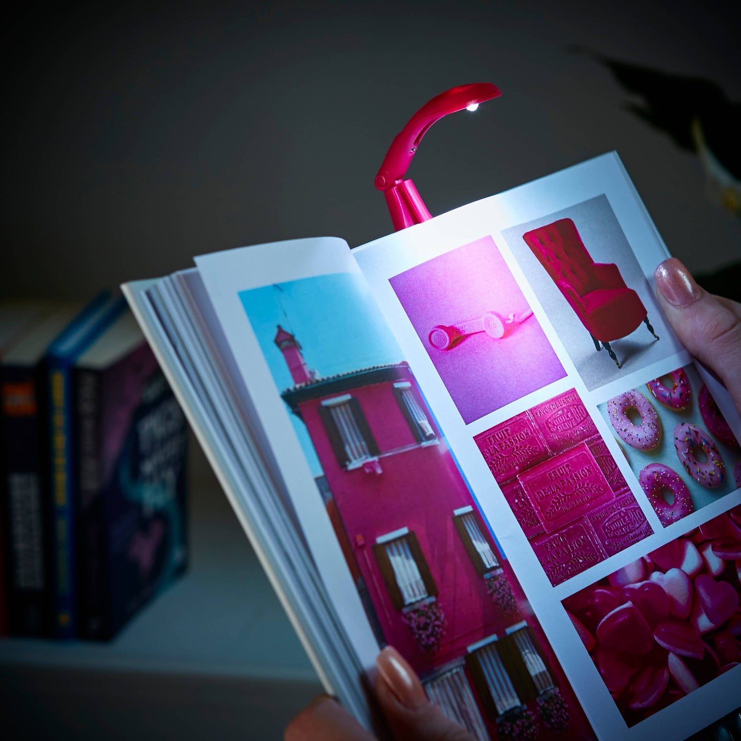 Really Tiny Clip On Adjustable Book Reading Light- Pink, Blue & Mint