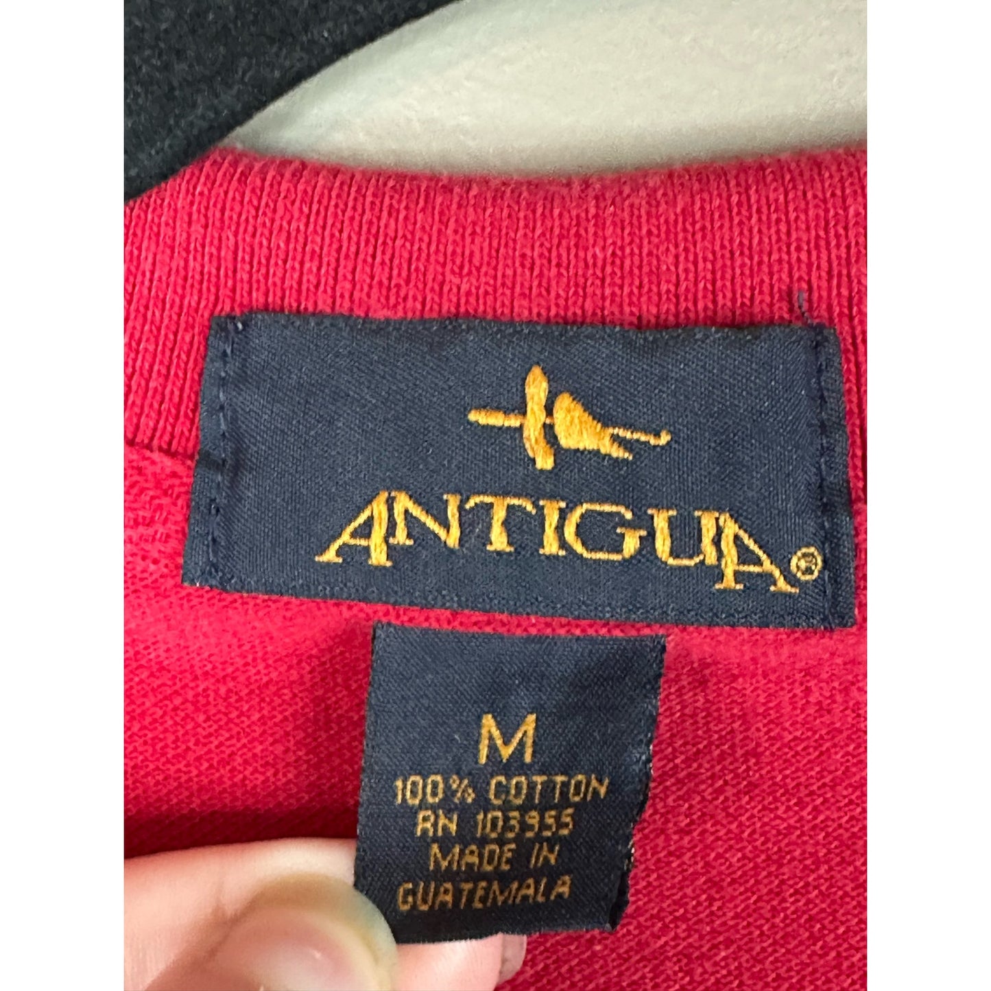 Antigua Men’s Collared Short Sleeve Button Up Red UGA Polo Size Medium