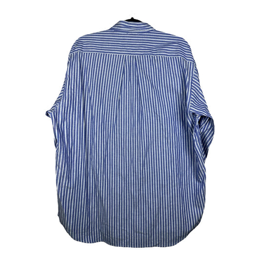 Men’s Tommy Hilfiger Blue Stripe Button Down Long Sleeve Dress Shirt Size L