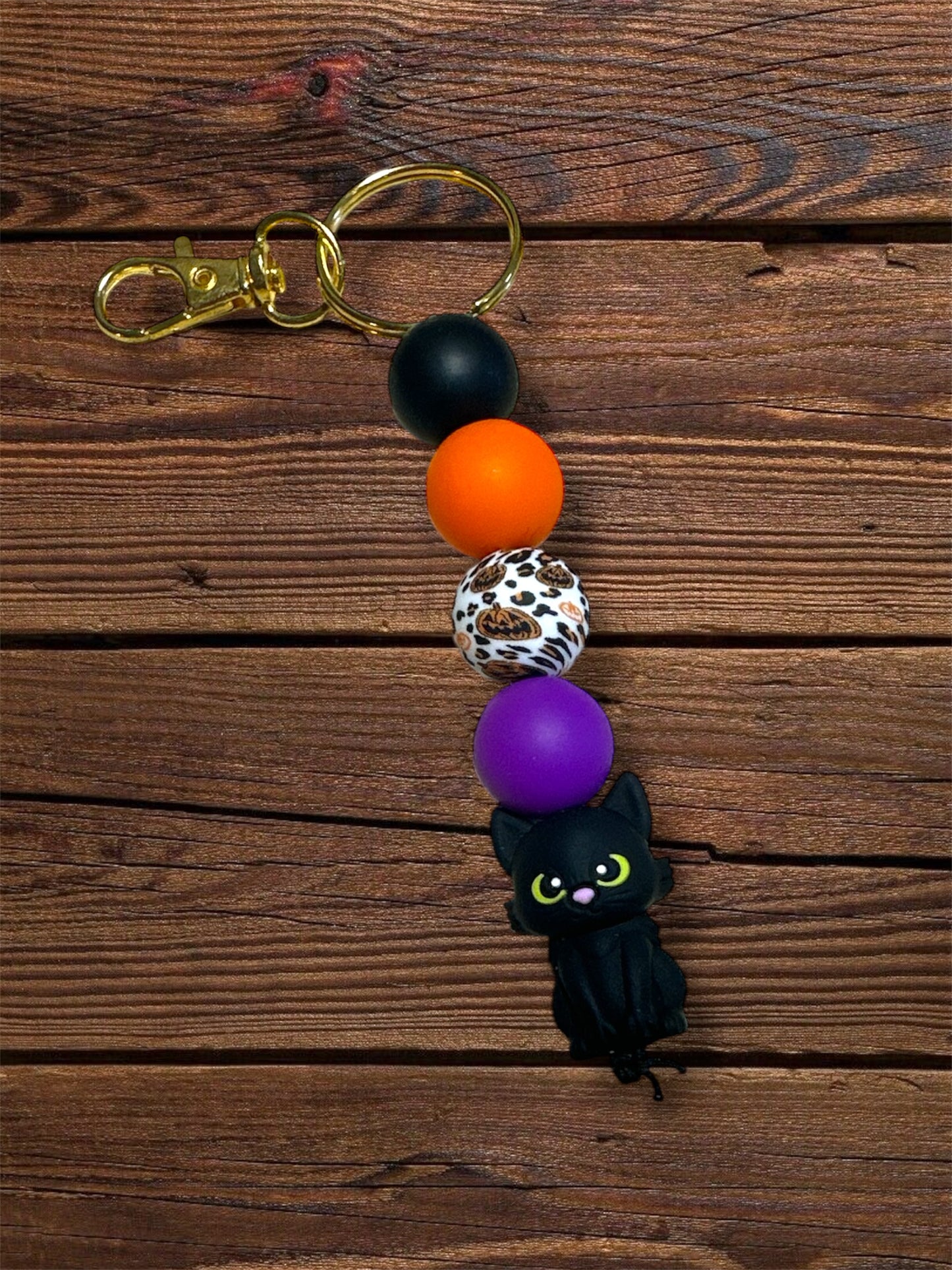 Halloween Silicone Beaded Keychain Stand Alone + Wristlets | Halloween Ghost Fall Silicone Bead Keychain