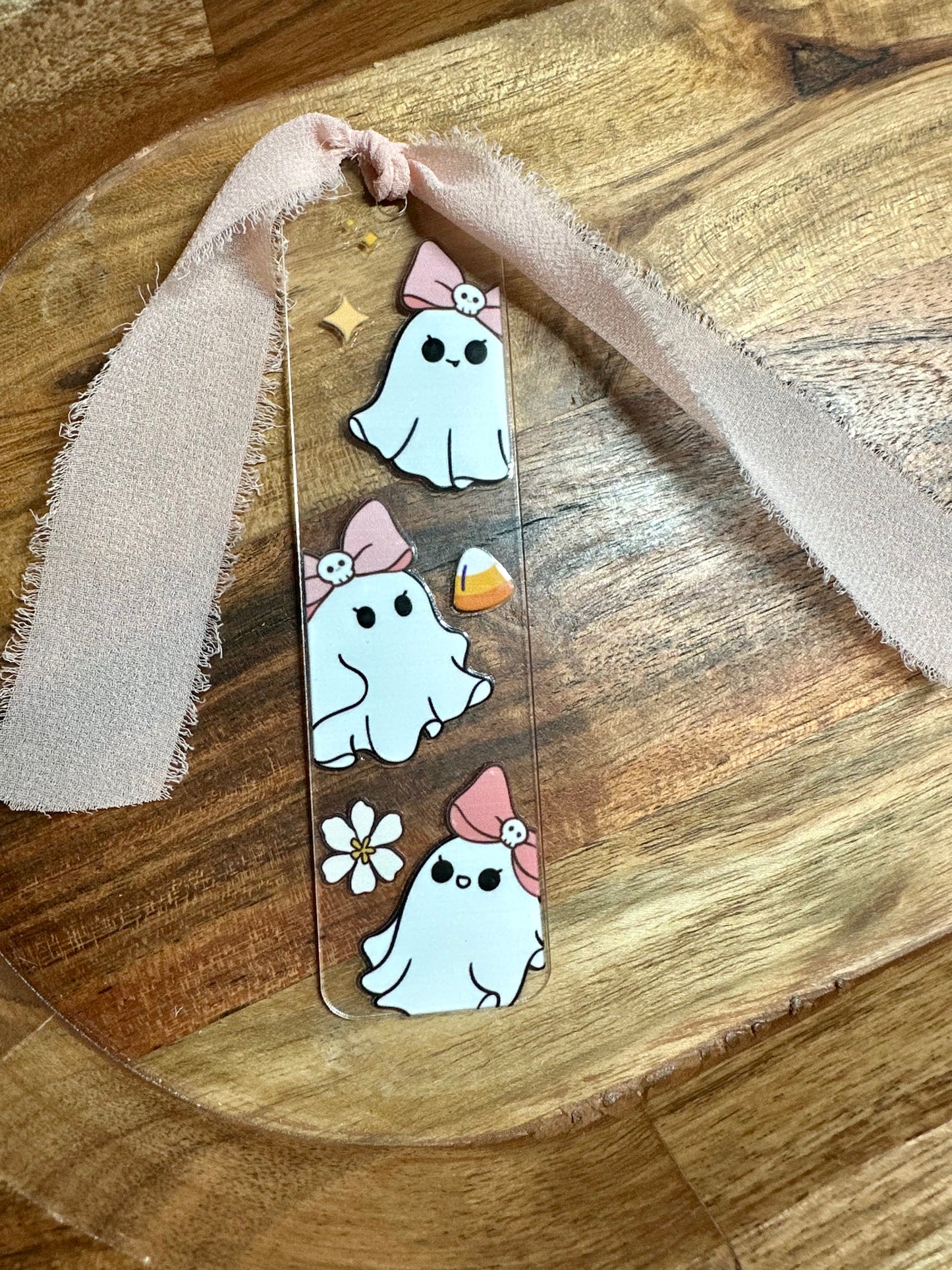 Handmade Clear Acrylic Bookmarks- Thin, Clear, Lightweight With Sayings + Ribbon or Tassel