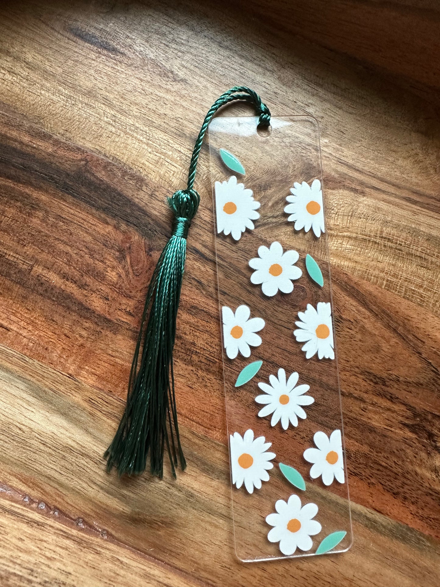 Handmade Clear Acrylic Bookmarks- Thin, Clear, Lightweight With Sayings + Ribbon or Tassel