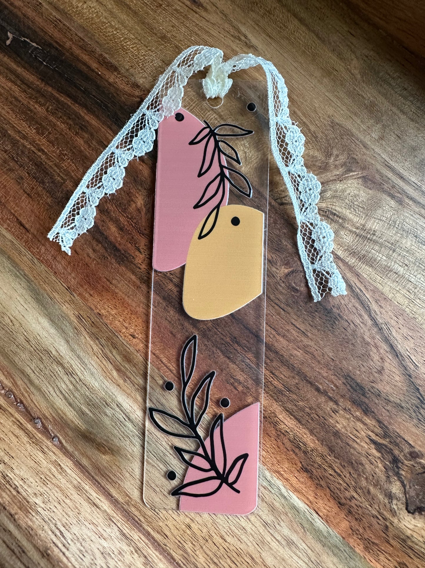 Handmade Clear Acrylic Bookmarks- Thin, Clear, Lightweight With Sayings + Ribbon or Tassel