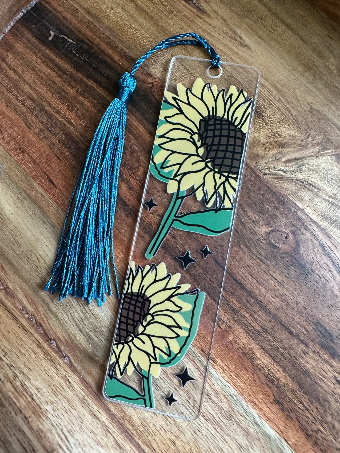 Handmade Clear Acrylic Bookmarks- Thin, Clear, Lightweight With Sayings + Ribbon or Tassel