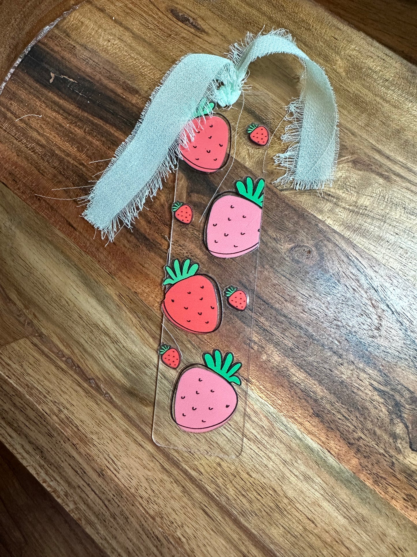 Handmade Clear Acrylic Bookmarks- Thin, Clear, Lightweight With Sayings + Ribbon or Tassel