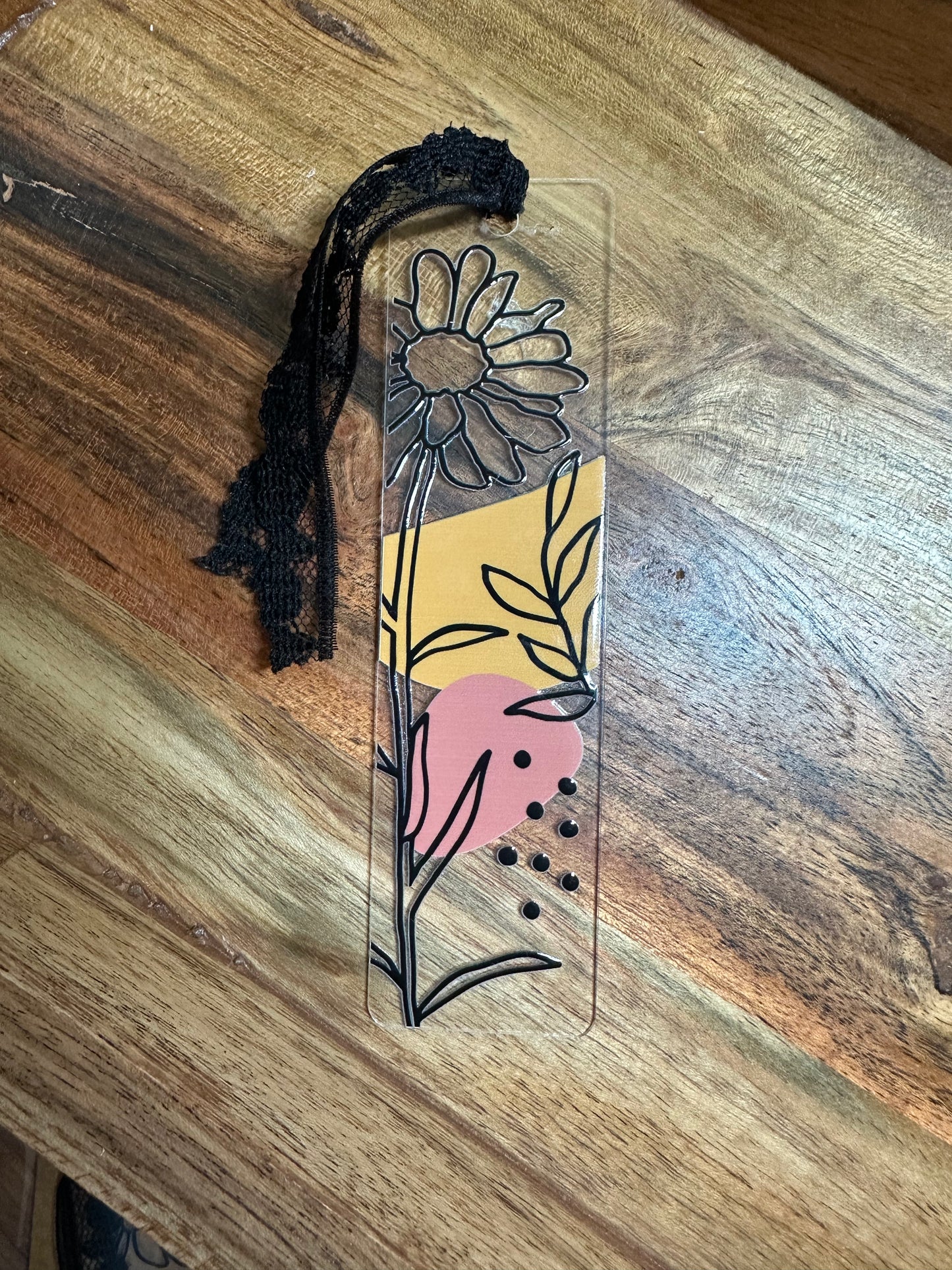 Handmade Clear Acrylic Bookmarks- Thin, Clear, Lightweight With Sayings + Ribbon or Tassel