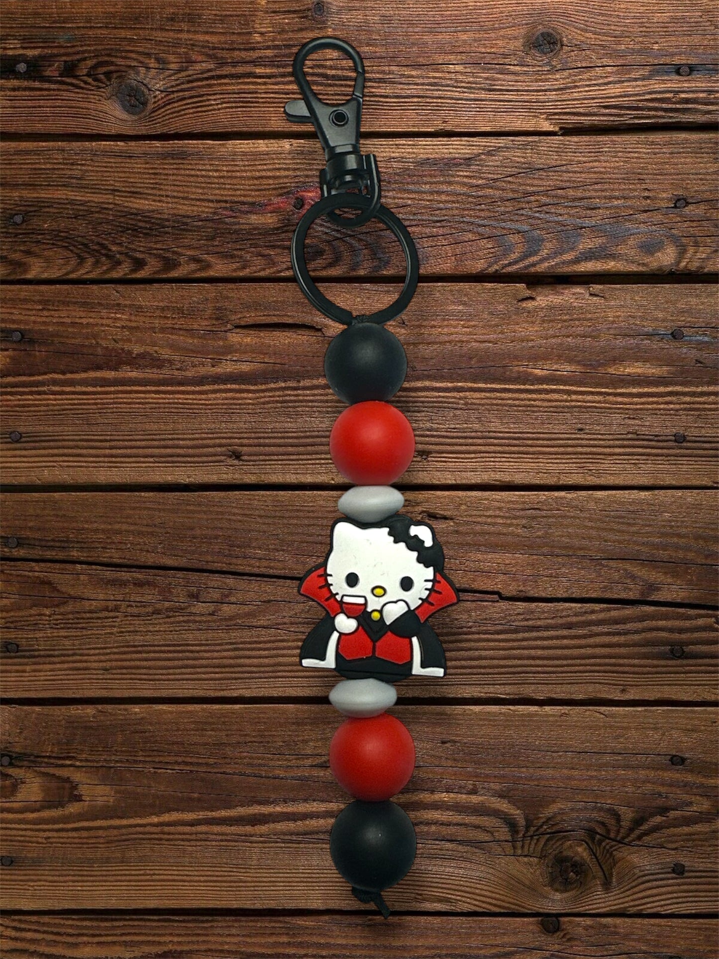 Halloween Silicone Beaded Keychain Stand Alone + Wristlets | Halloween Ghost Fall Silicone Bead Keychain