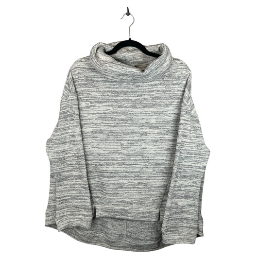 Saturday Sunday Anthropologie Space Dye Grey Cowl Neck Pull Over Sweater Size L