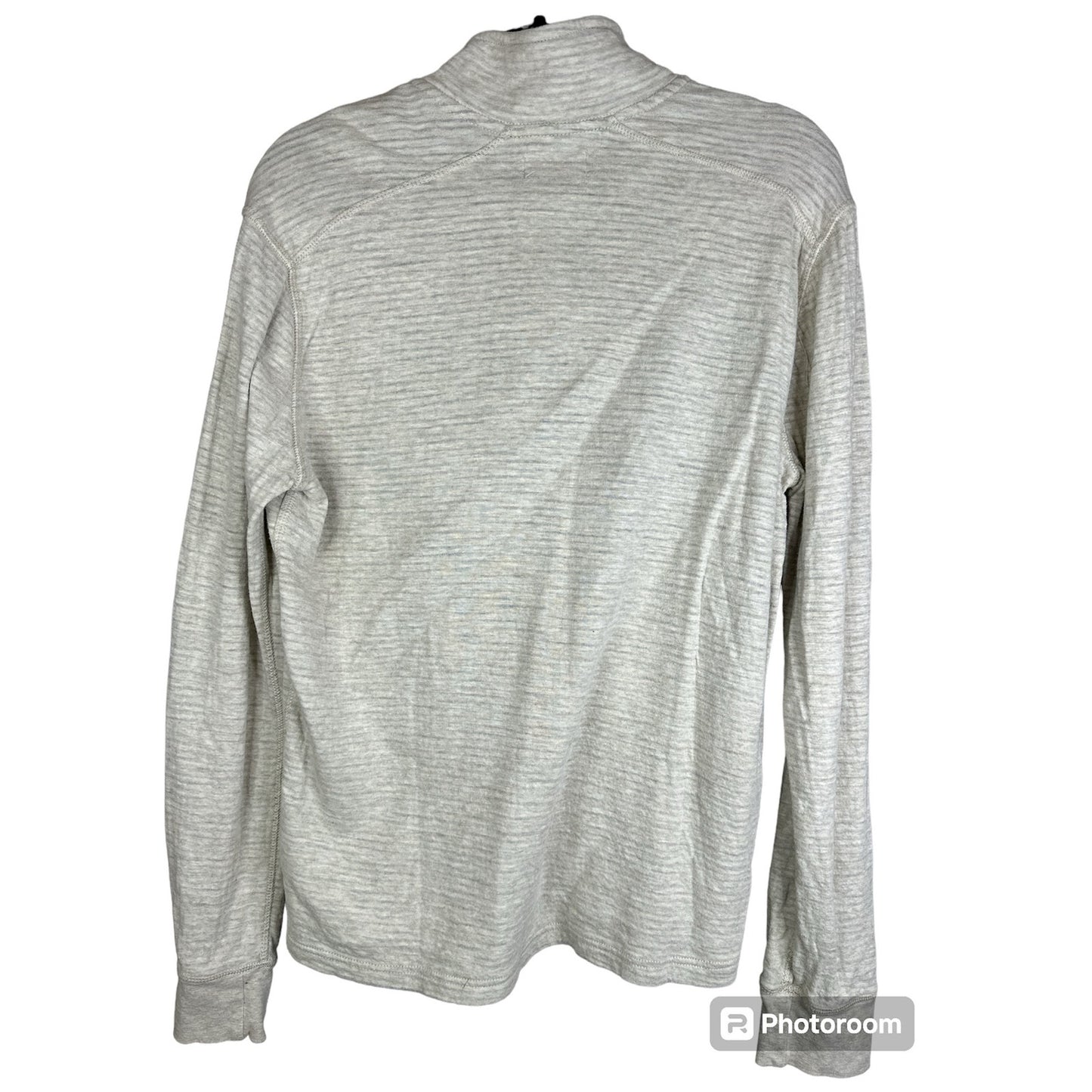 J. Crew Knit Goods Beige Tan Long Sleeve Quarter Zip Pullover Sweatshirt Size M