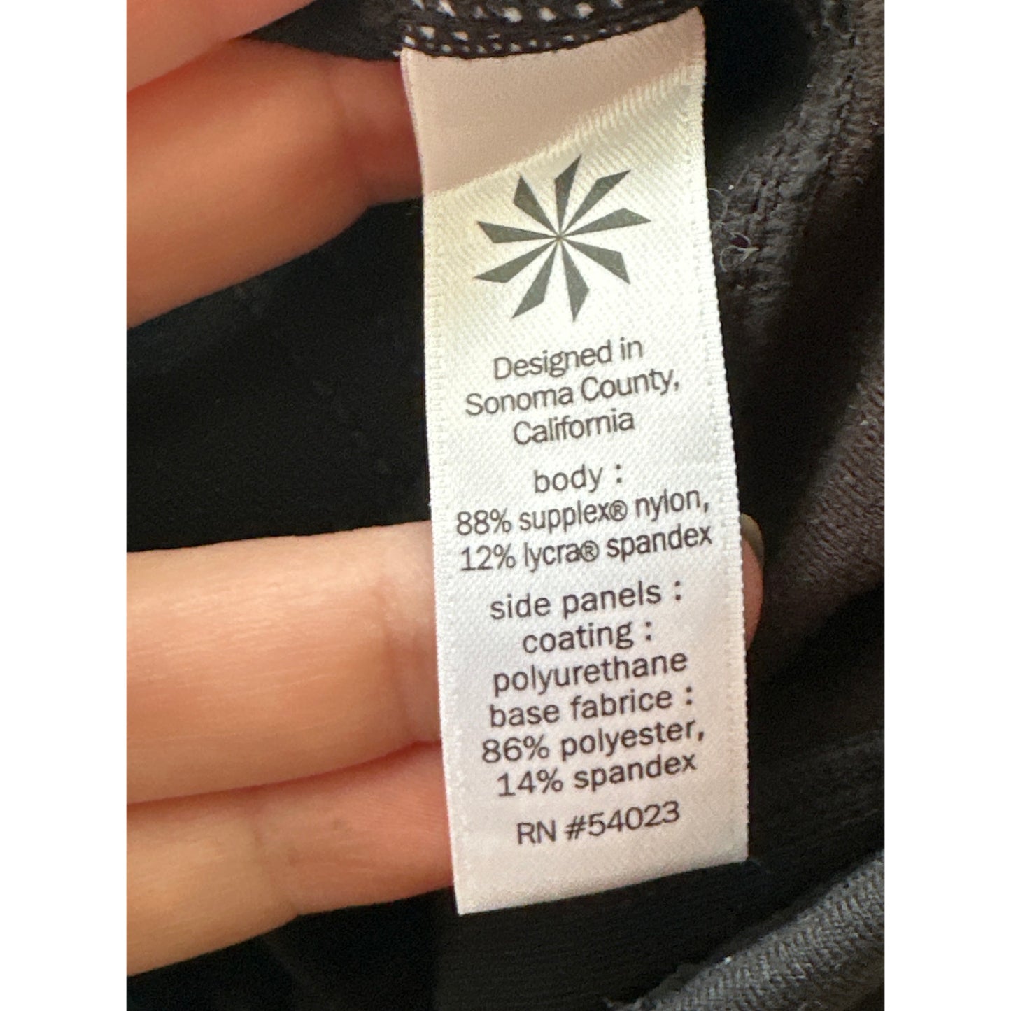 Athleta Black ‘Tux Metro’ Side Stripe Faux Leather Side Stripe Leggings Size S