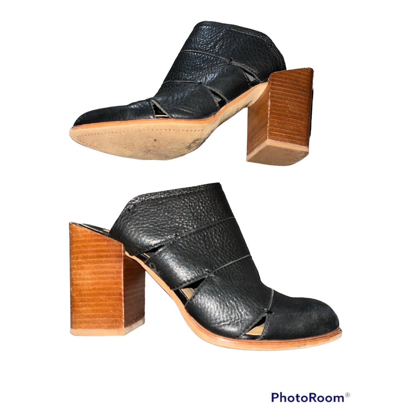 Dolce Vita Makeo Mule Black Brown Leather Pumps Size 6.5