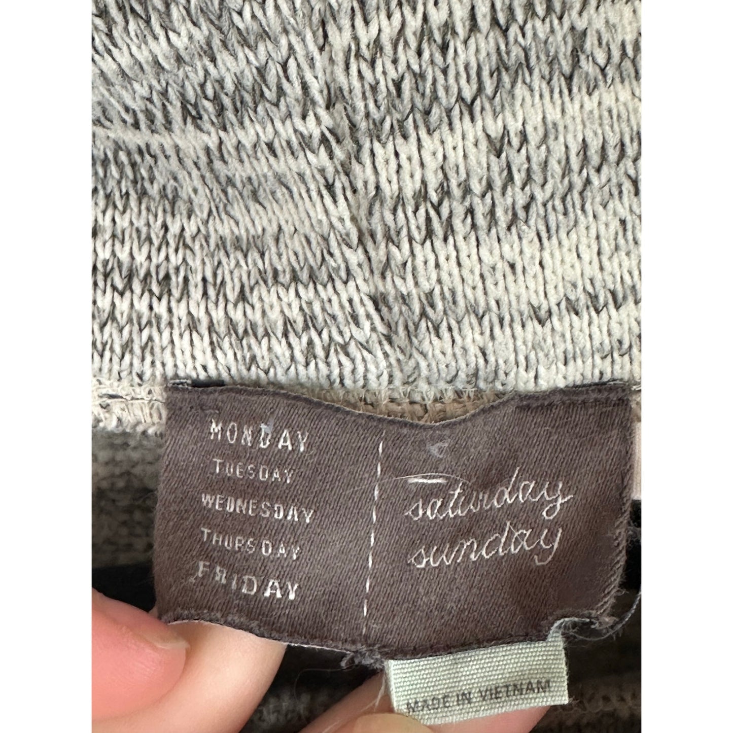 Saturday Sunday Anthropologie Space Dye Grey Cowl Neck Pull Over Sweater Size L