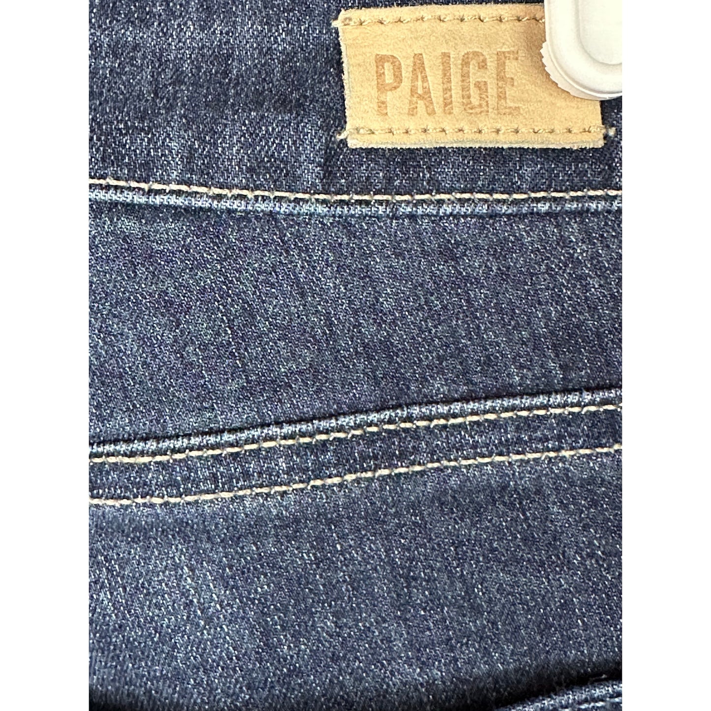 Paige ‘Hoxton Crop’ Medium Wash Blue Jean Denim Raw Hem Skinny Jeans Size 25