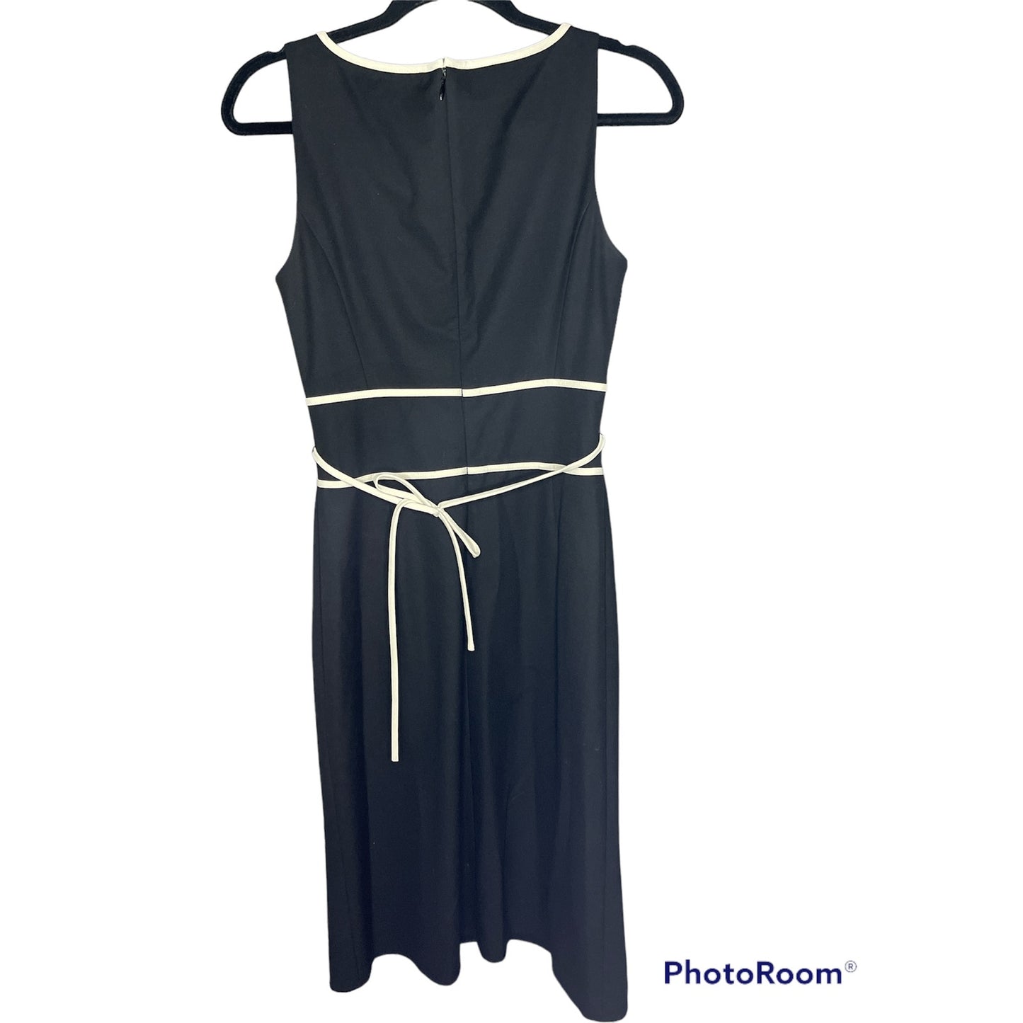 The Limited Black White Sleeveless Keyhole Sheath Office Dress Size 6