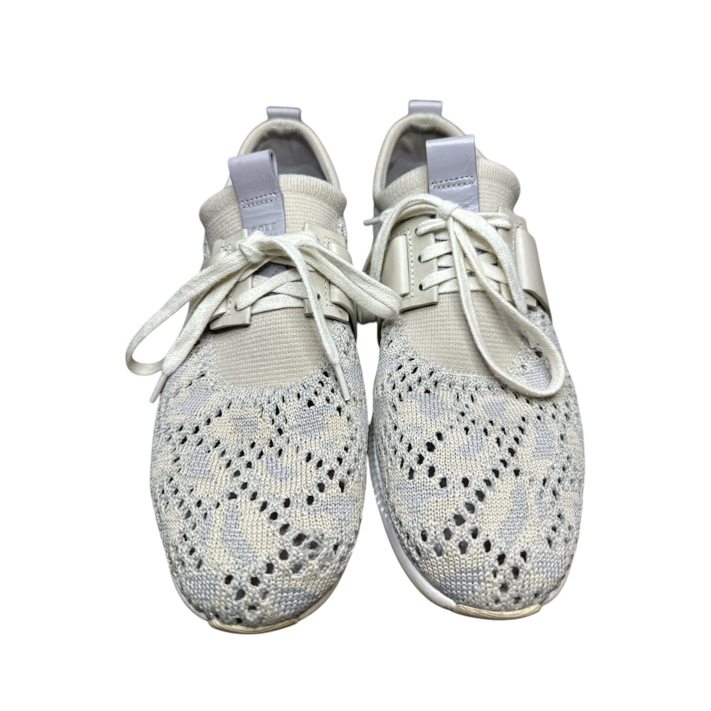 Women’s Cole Haan Studiogrand Lace Up Knitted/ Woven Beige Shoes Size 8