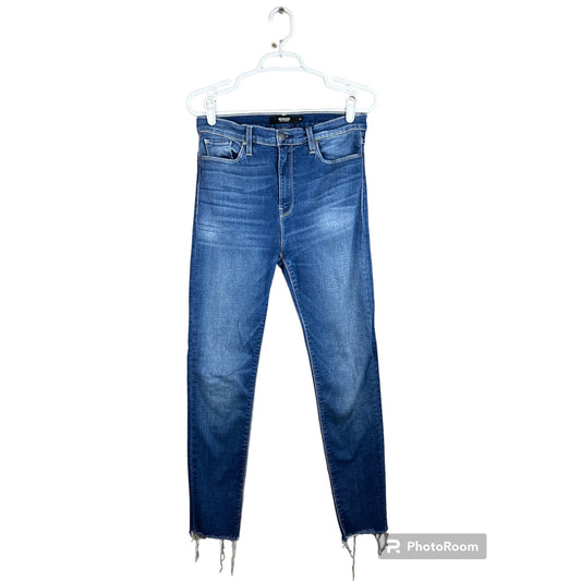 Hudson Los Angeles Skinny Jeans Blue Denim Raw Hem Size 29