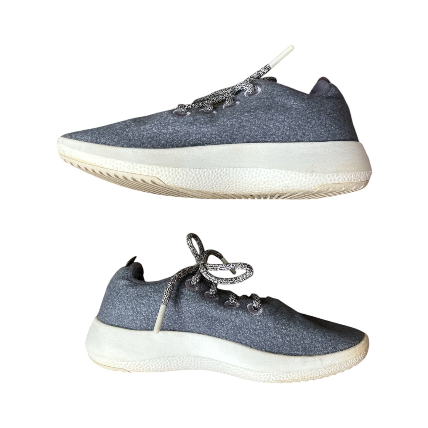 Women’s Allbirds Wool Runners Lace Up Grey White WR Athletic Sneakers Size 7