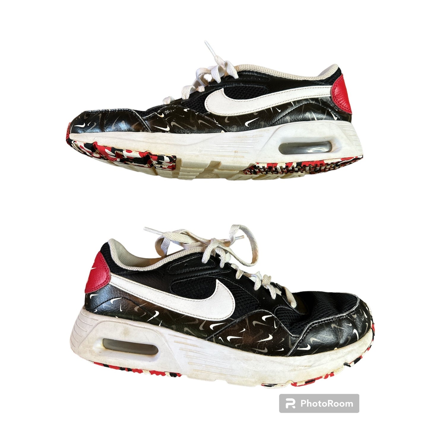 Mens Nike Swooshfetti 2021 Black White University Red Size 8