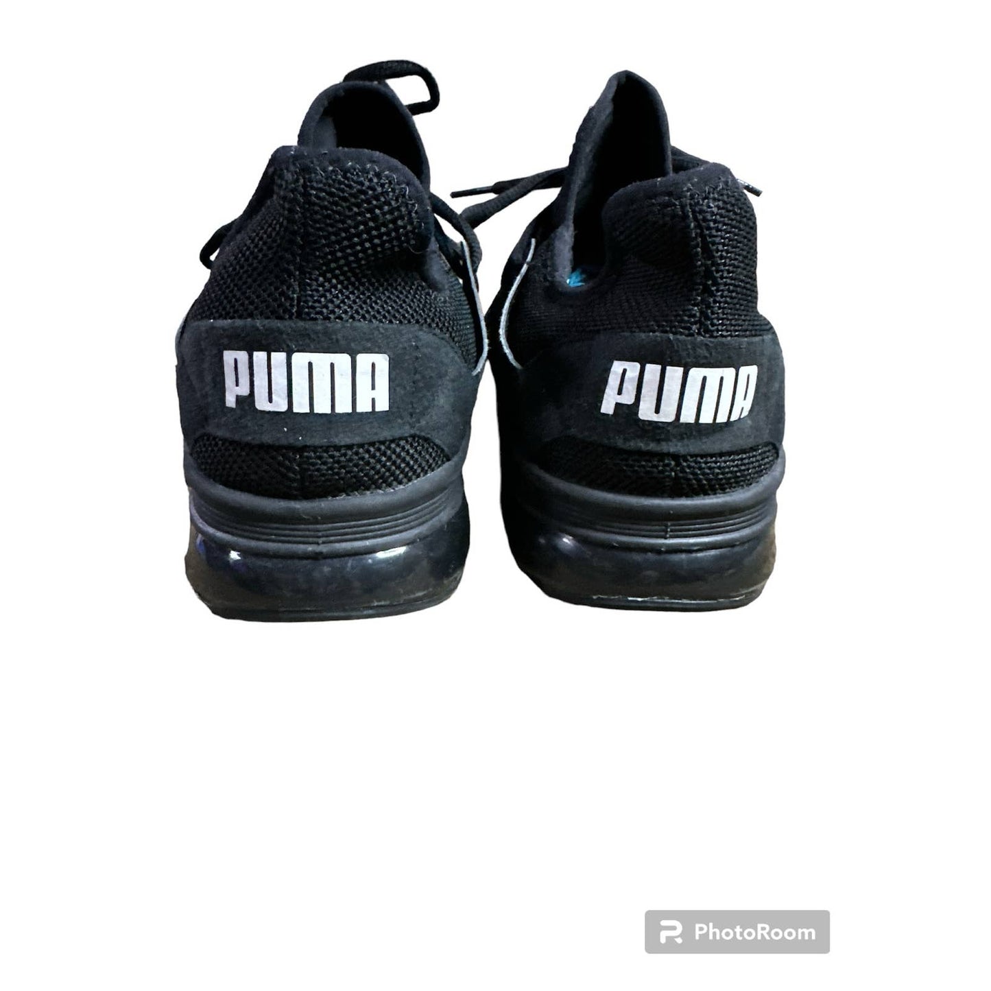Mens Puma Electron Street Black Lace Up Running Athletic Shoes Size 11