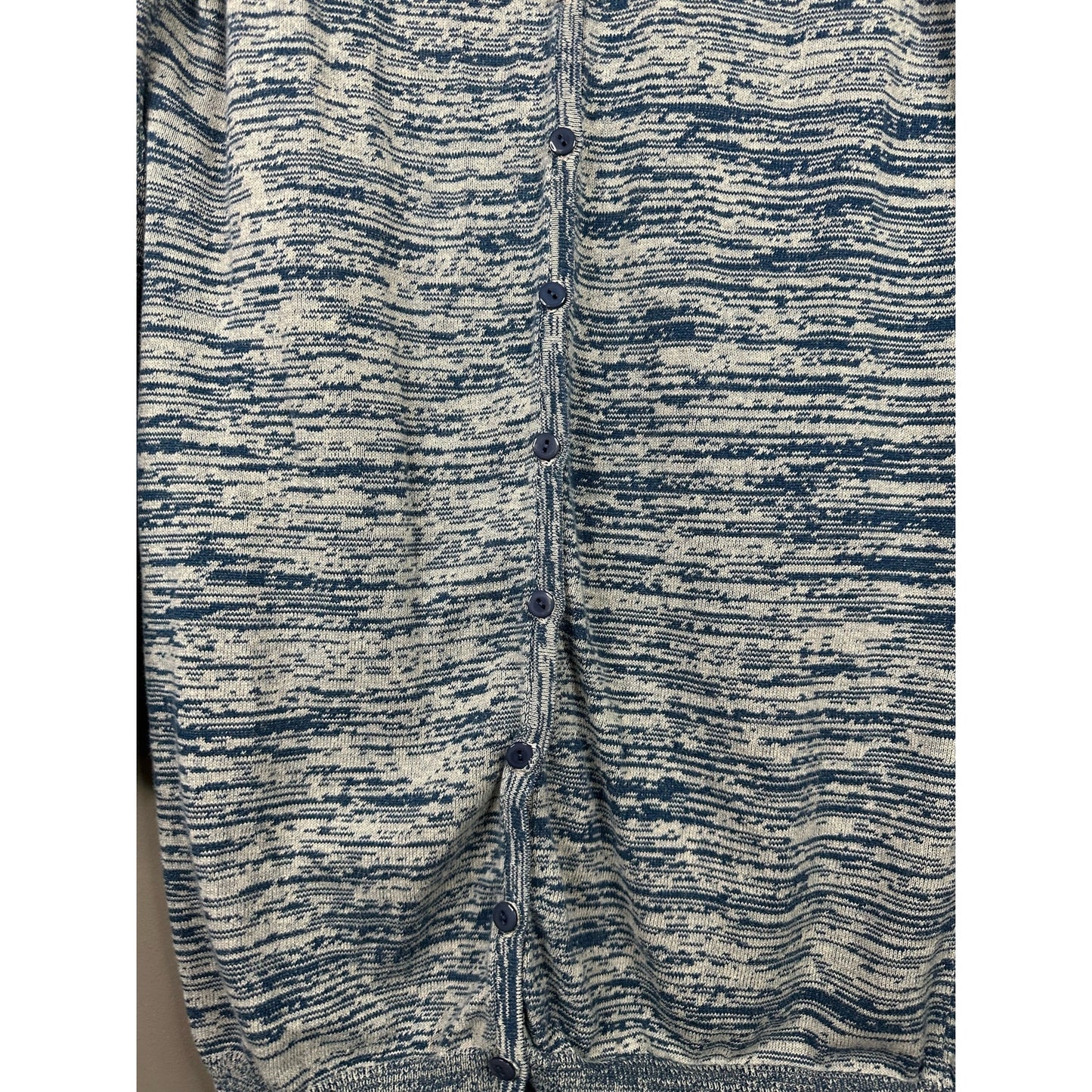 Boutique Bella Bird Blue Grey Button Up Open Front Cardigan Size Medium