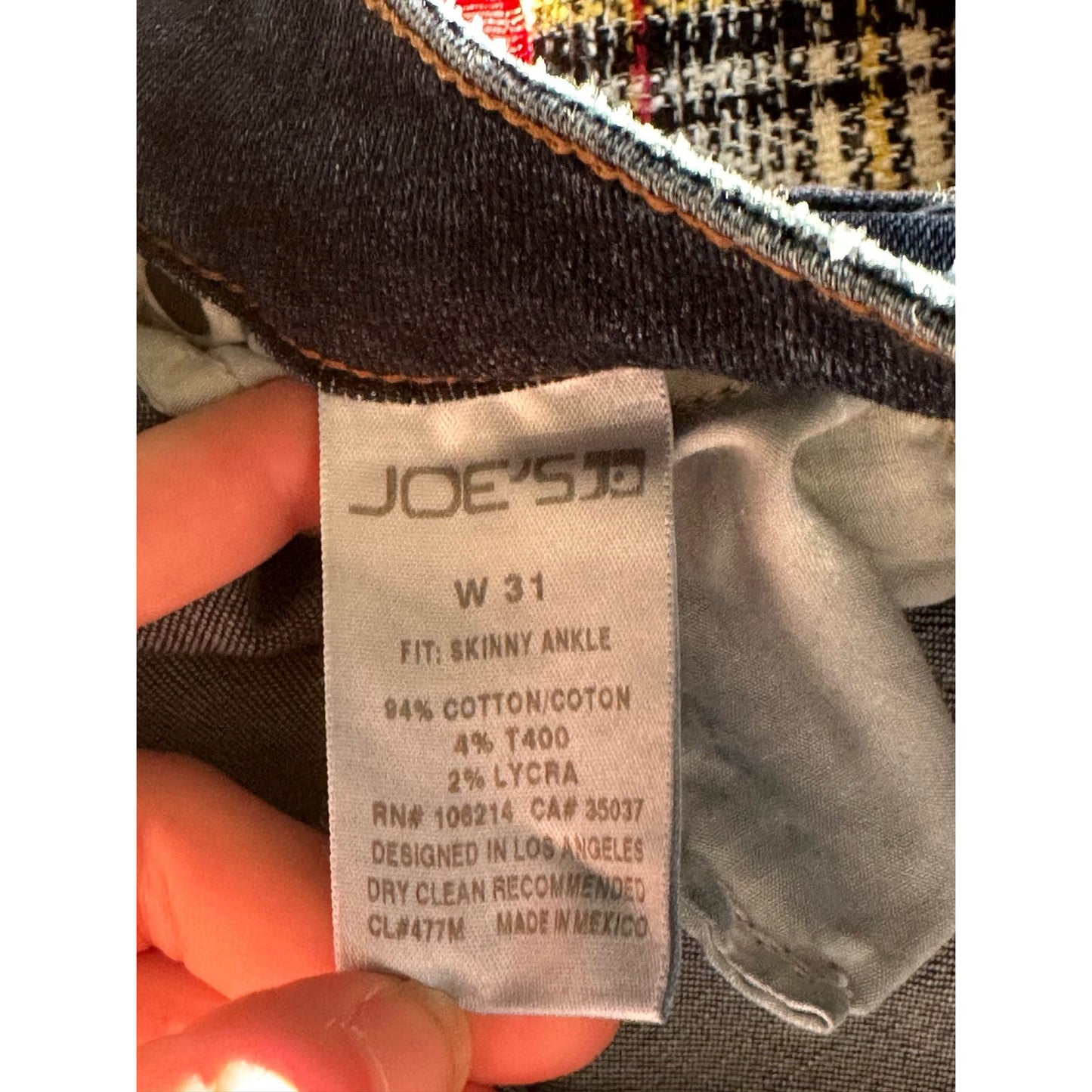 Joe’s Jeans Medium Wash Distressed Skinny Joyce Raw Hem Fringe Blue Jeans Size 31