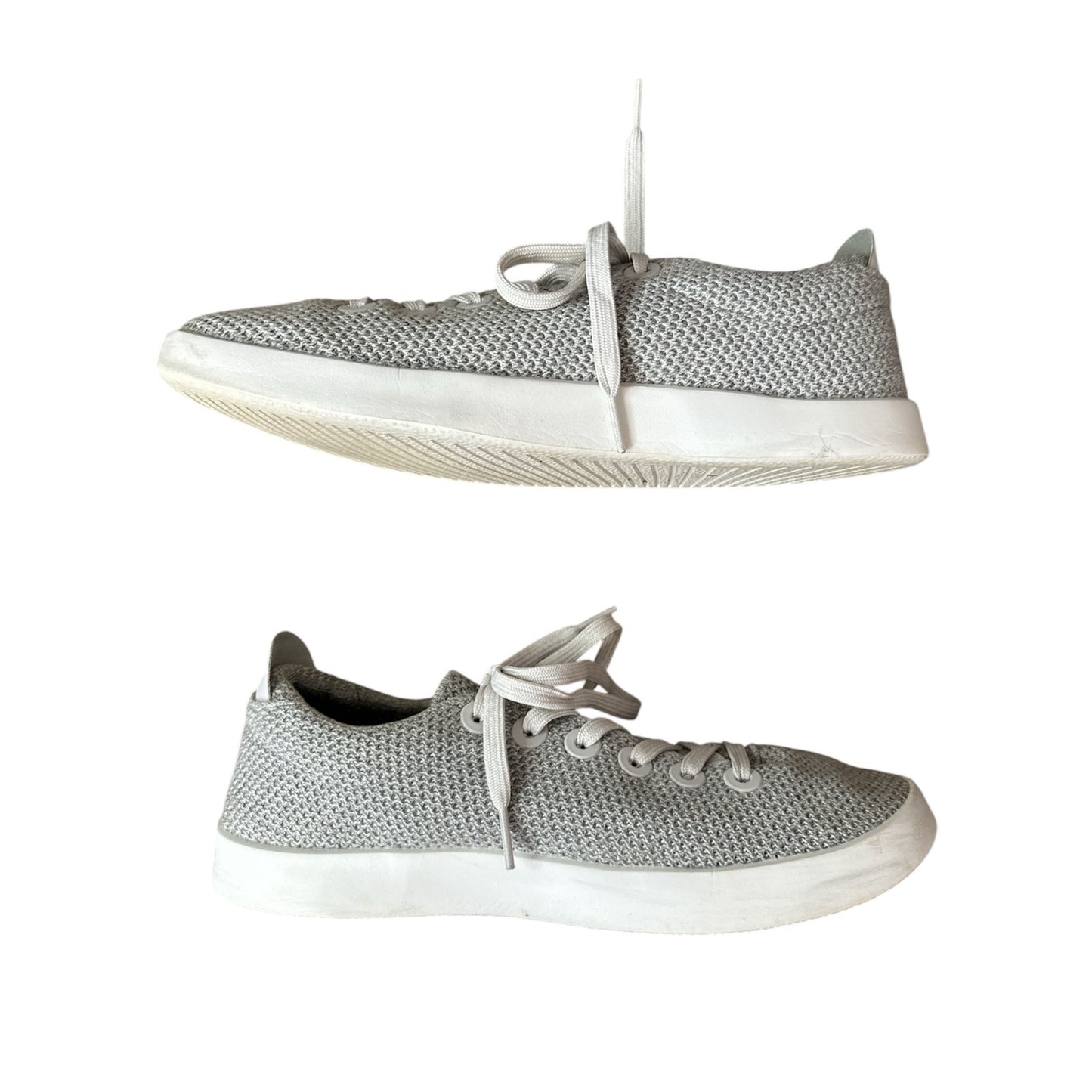Men’s Allbirds Tree Pipers Luna Grey White Lightweight Lace Up Sneaker Size 10