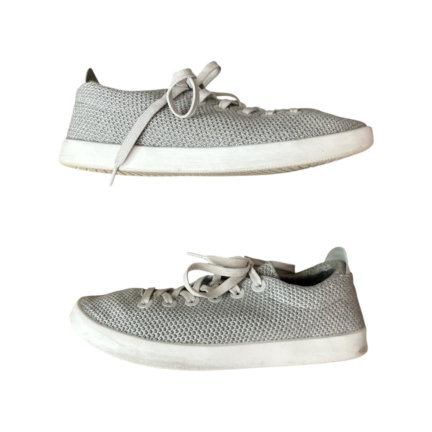 Men’s Allbirds Tree Pipers Luna Grey White Lightweight Lace Up Sneaker Size 10