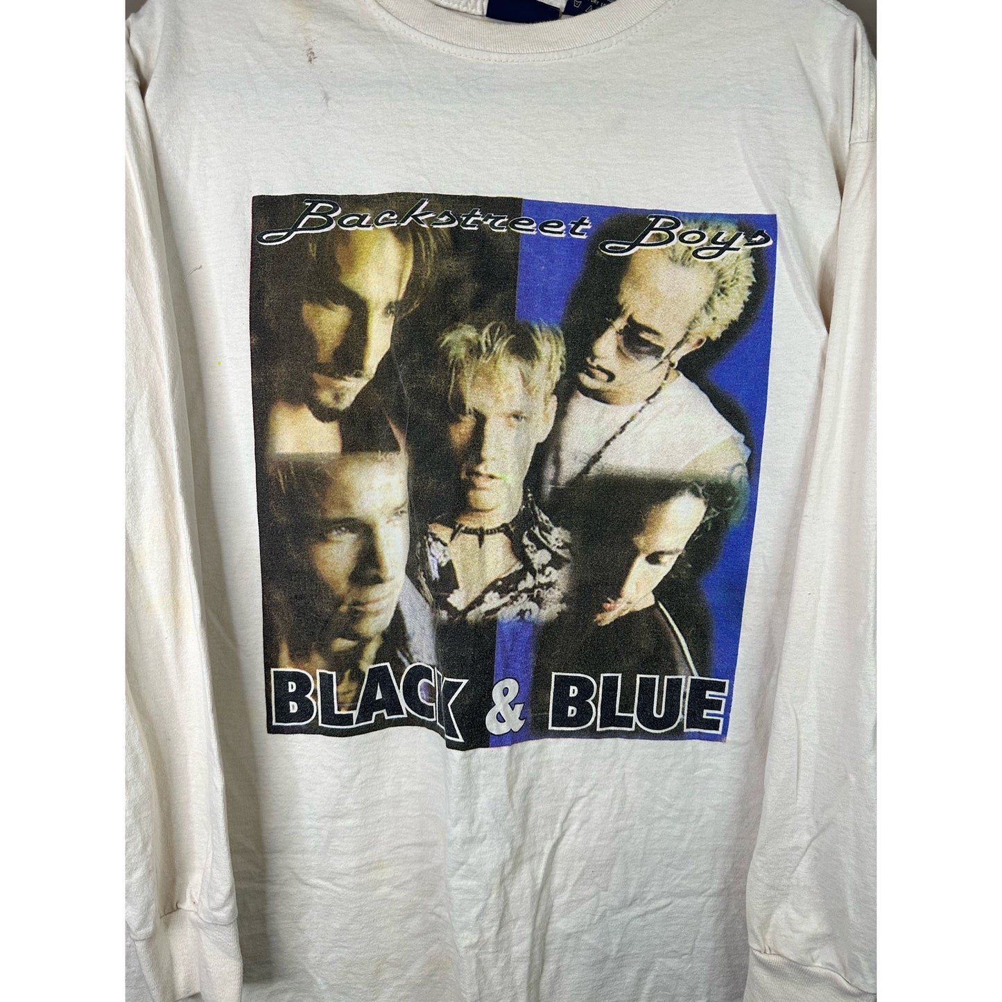 Backstreet Boys Y2K 2001 Tour Concert Band Tee Long Sleeve ‘Black & Blue’ Size L