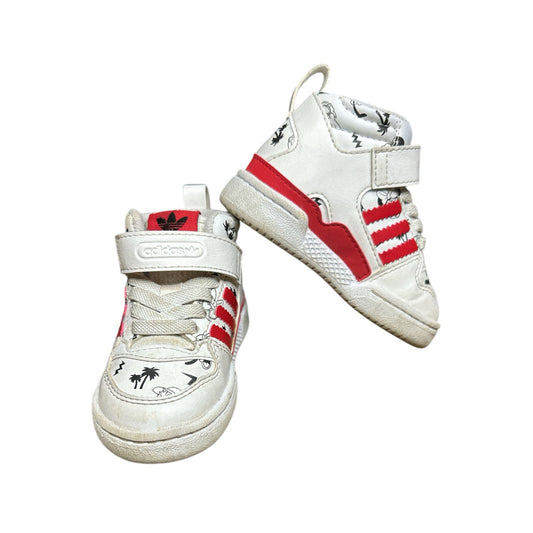 Toddler Unisex Adidas X Disney Forum Mid 360 White Red High Top Sneakers Size 5K