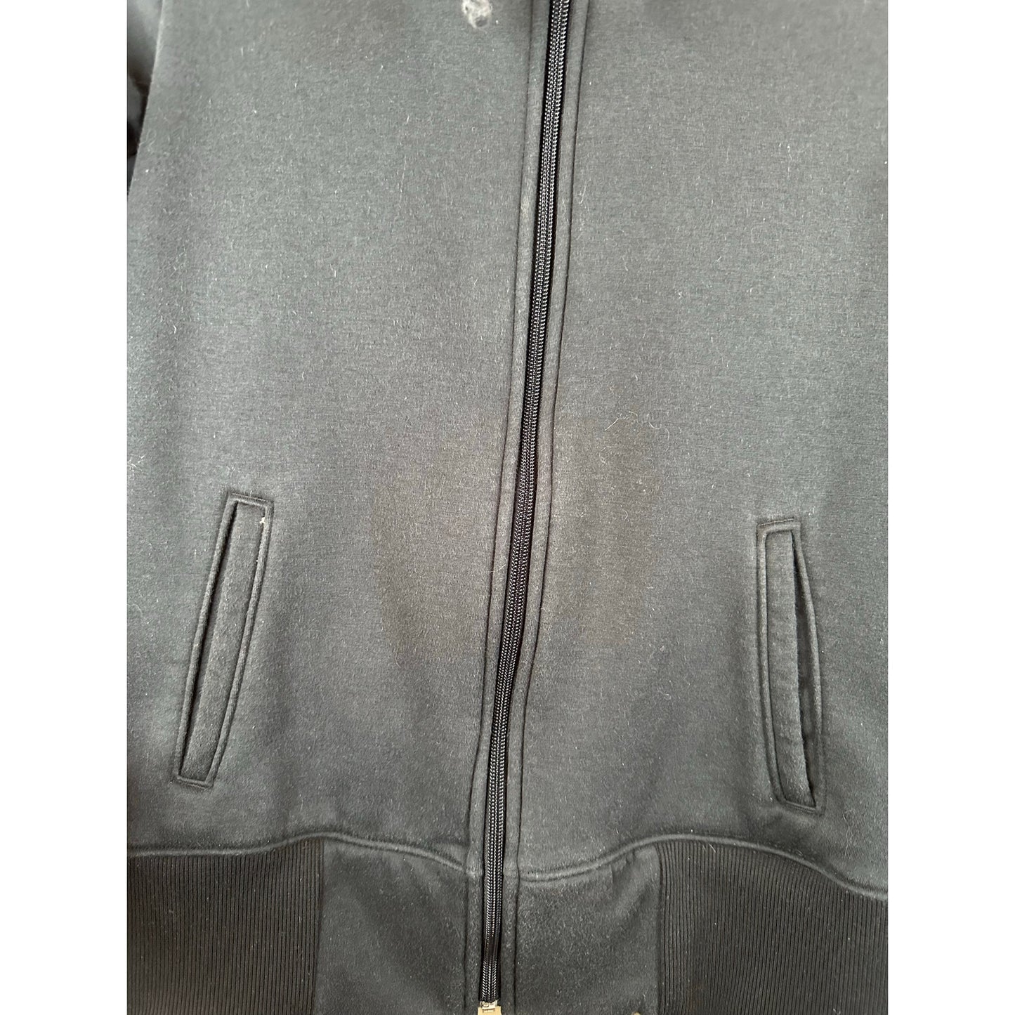 Under Armour Black Zip Up Hooded Fitted Cotton Blend Jacket Size Small