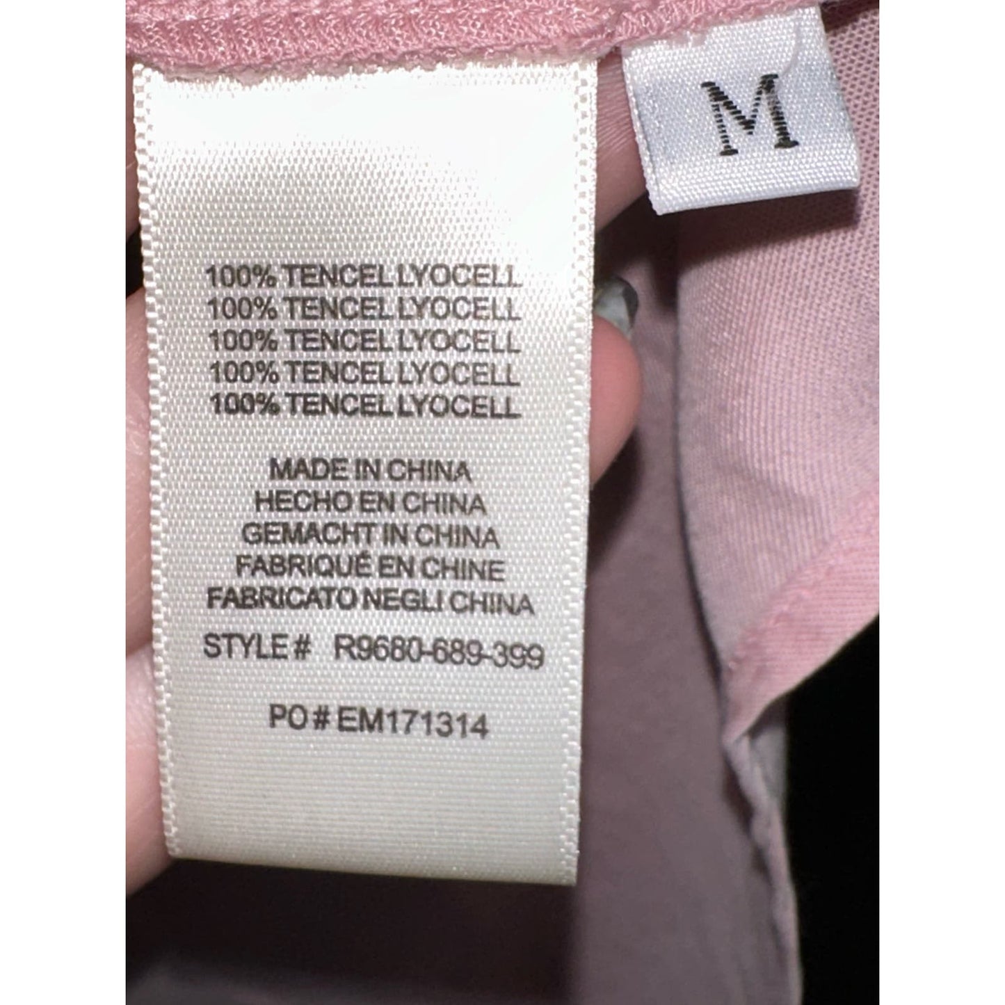 Cloth & Stone Pink Ruffle Shoulder Long Sleeve Button Up Blouse Size Medium