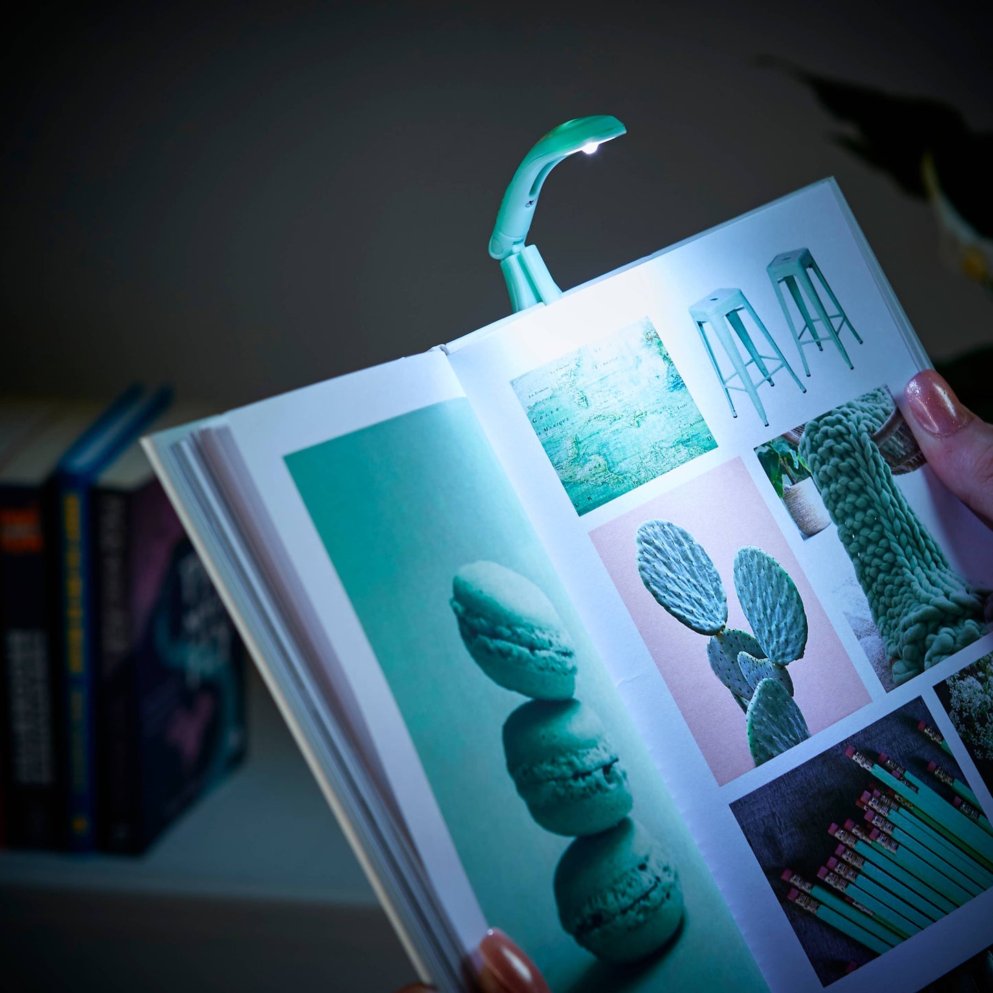 Really Tiny Clip On Adjustable Book Reading Light- Pink, Blue & Mint