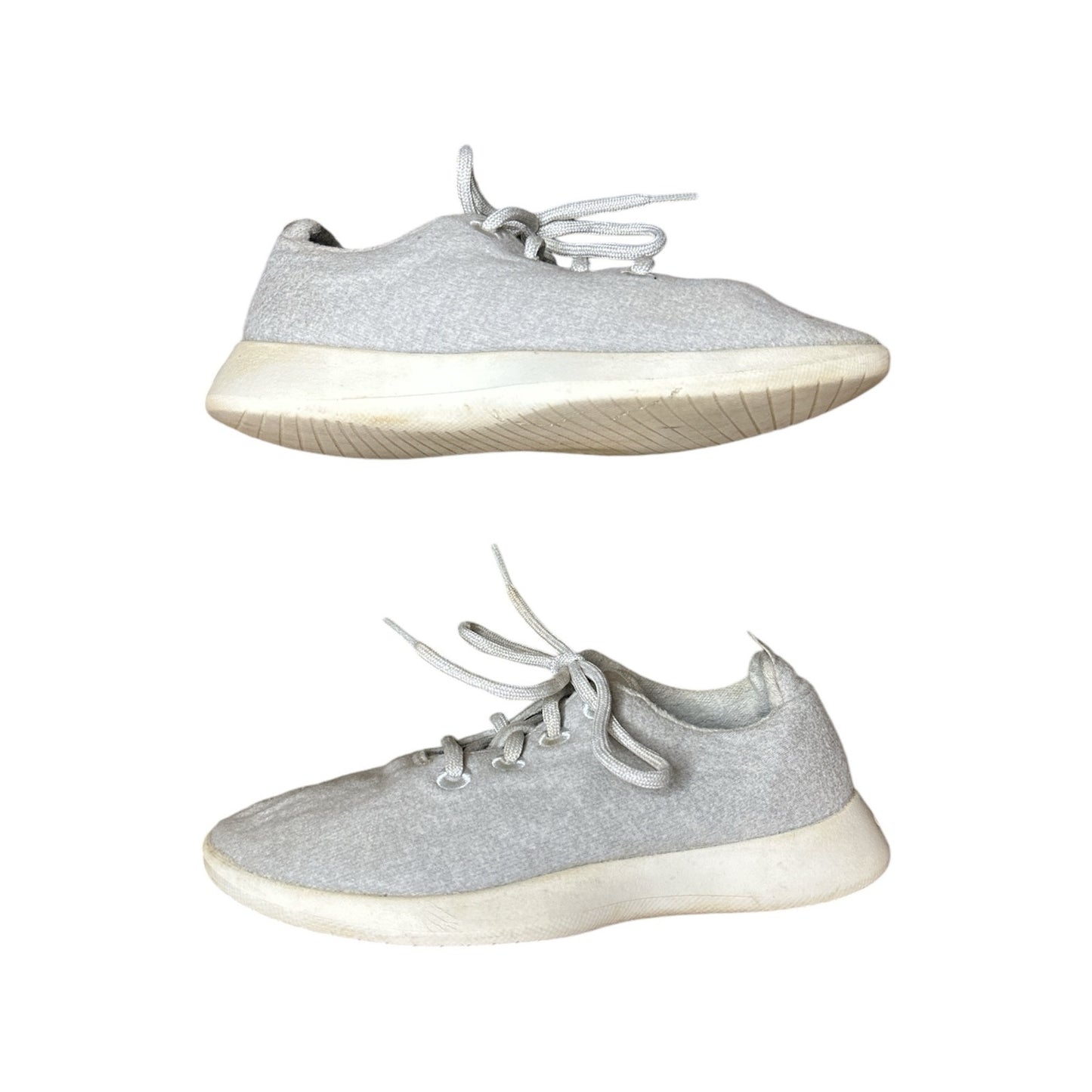Women’s Allbirds Light Grey White Lace Up Athletic/Running ‘Wool Runners’ Size 8