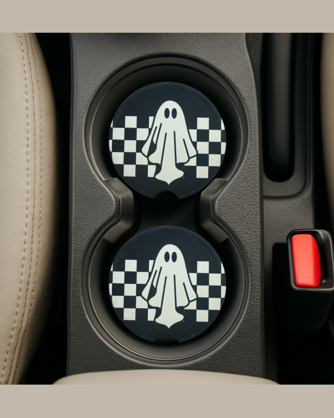 🌟Handmade Sublimated Ceramic Car Coasters – Multiple Designs
