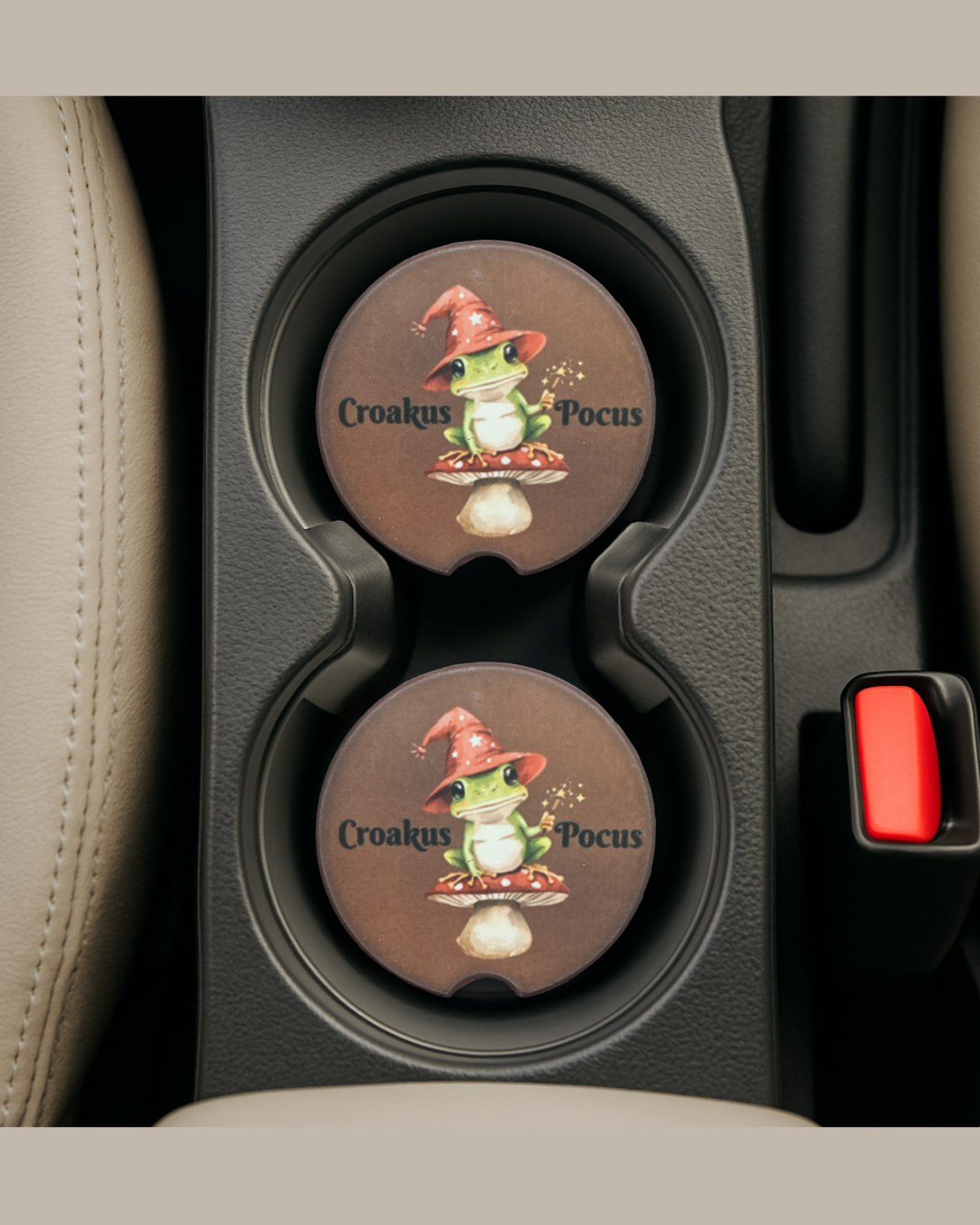 🌟Handmade Sublimated Ceramic Car Coasters – Multiple Designs