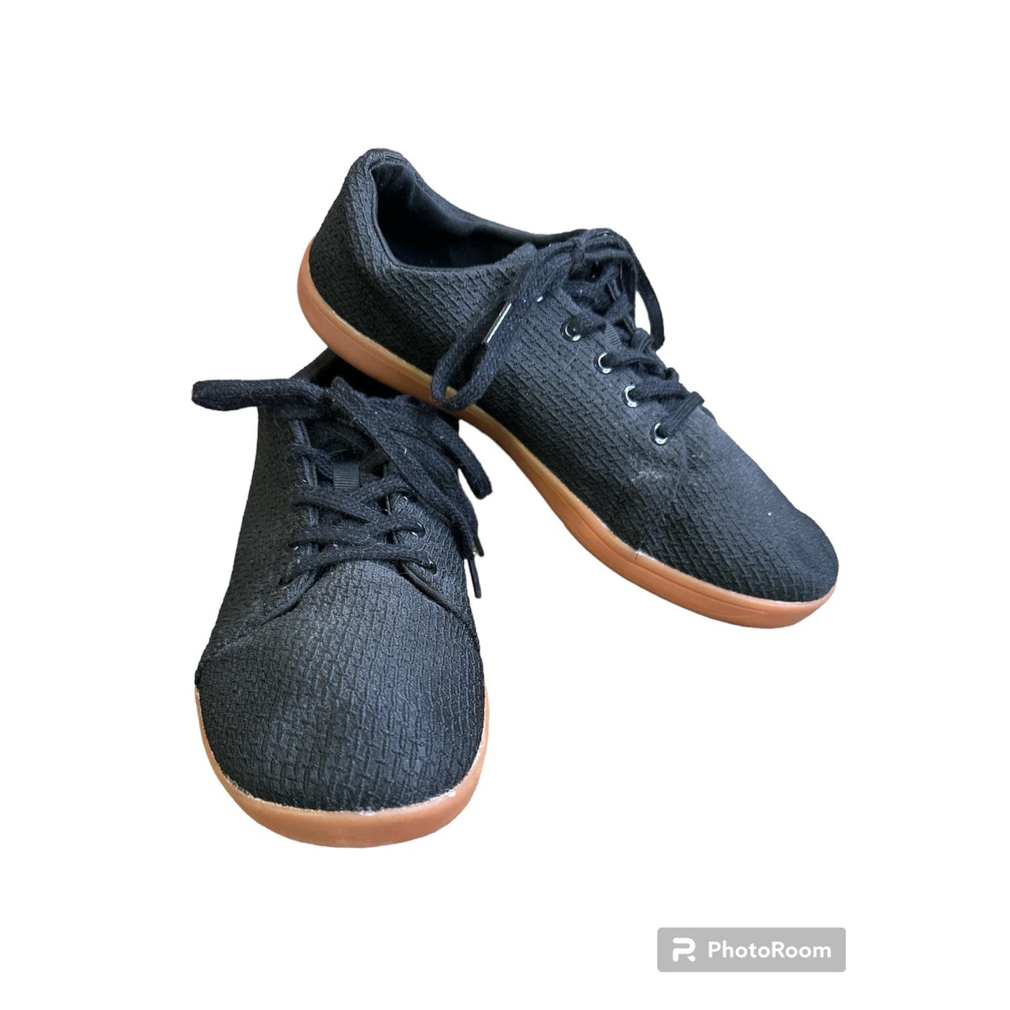 Whitin Barefoot Black Brown Sole Lace Up Athletic Sneakers Size 41
