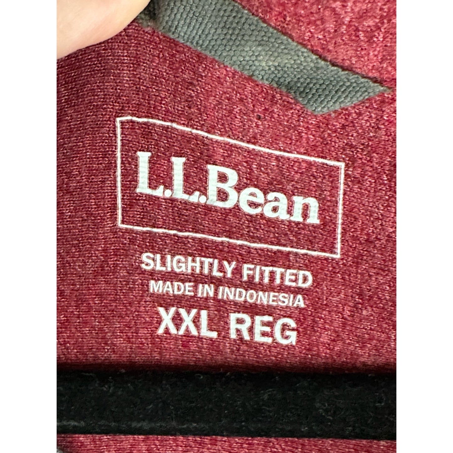 Men’s L.L. Bean ‘Slightly Fitted’ Red Maroon Button Down Shirt Size XXL-Regular