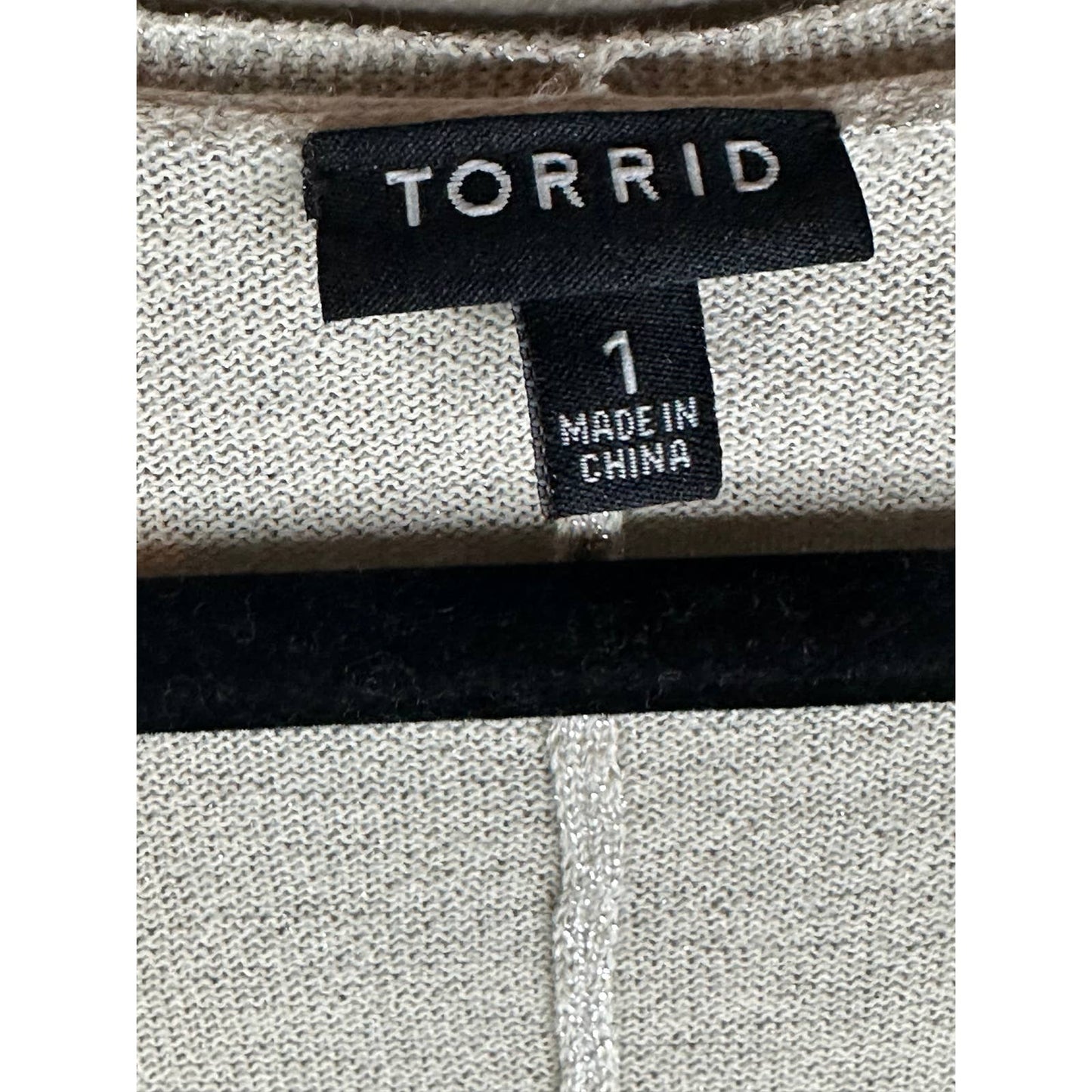 Torrid Short Dolman Sleeve Sparkly Cream/White Sweater Blouse Size 1X
