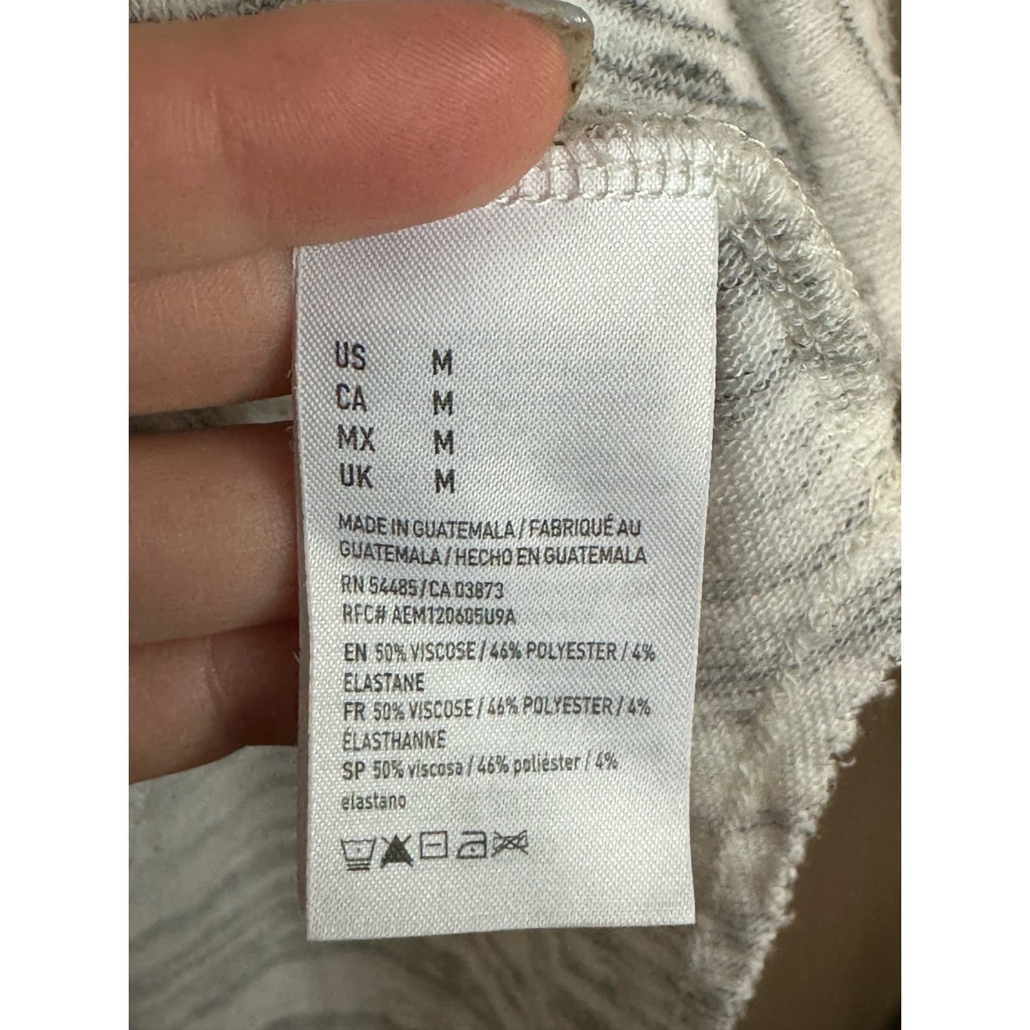 American Eagle Plush Soft Lace Up Long Sleeve Hooded Grey White Size M