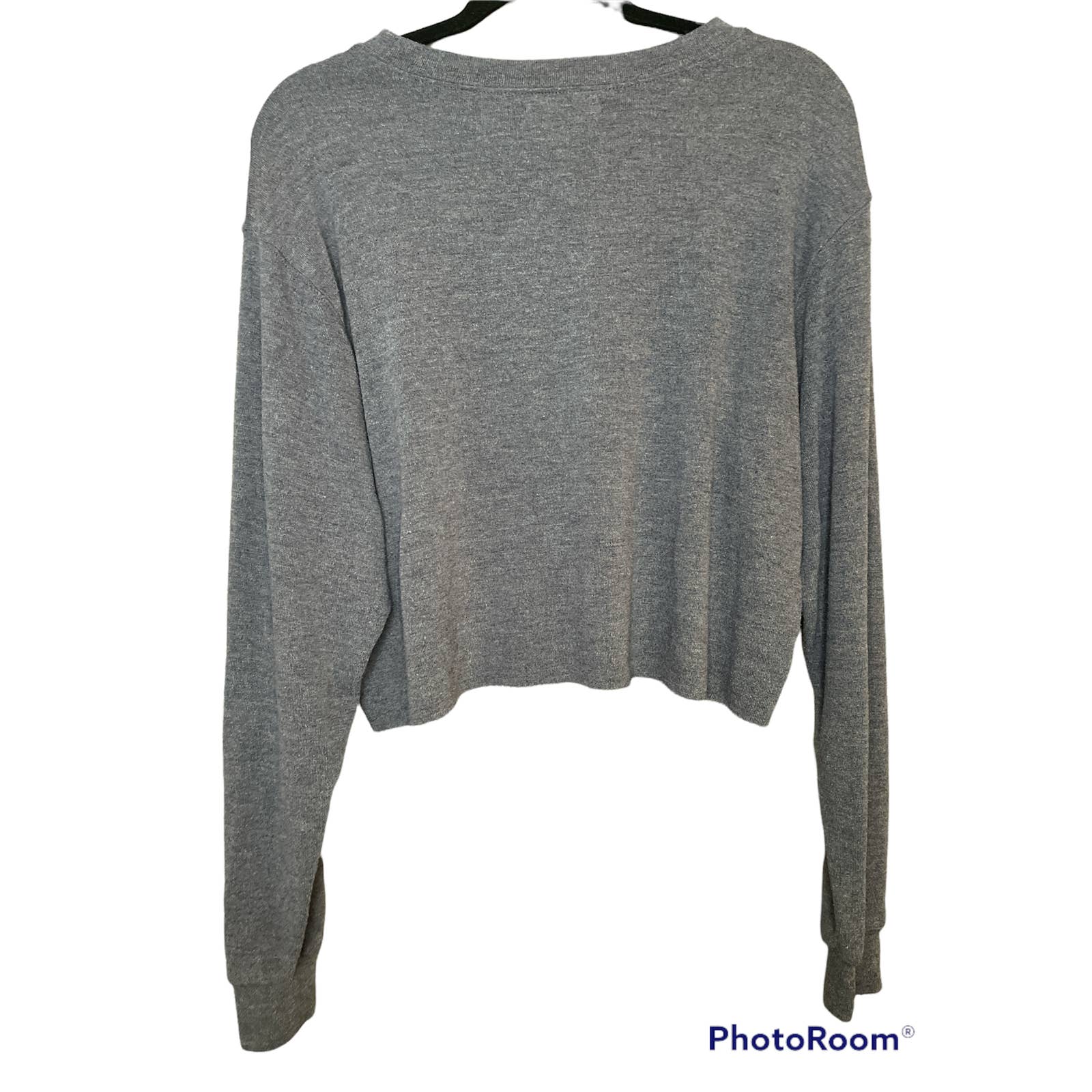 Brandy Melville Grey Long Sleeve Cropped Basic Tee Size OS – Langleys  Thrift Haven