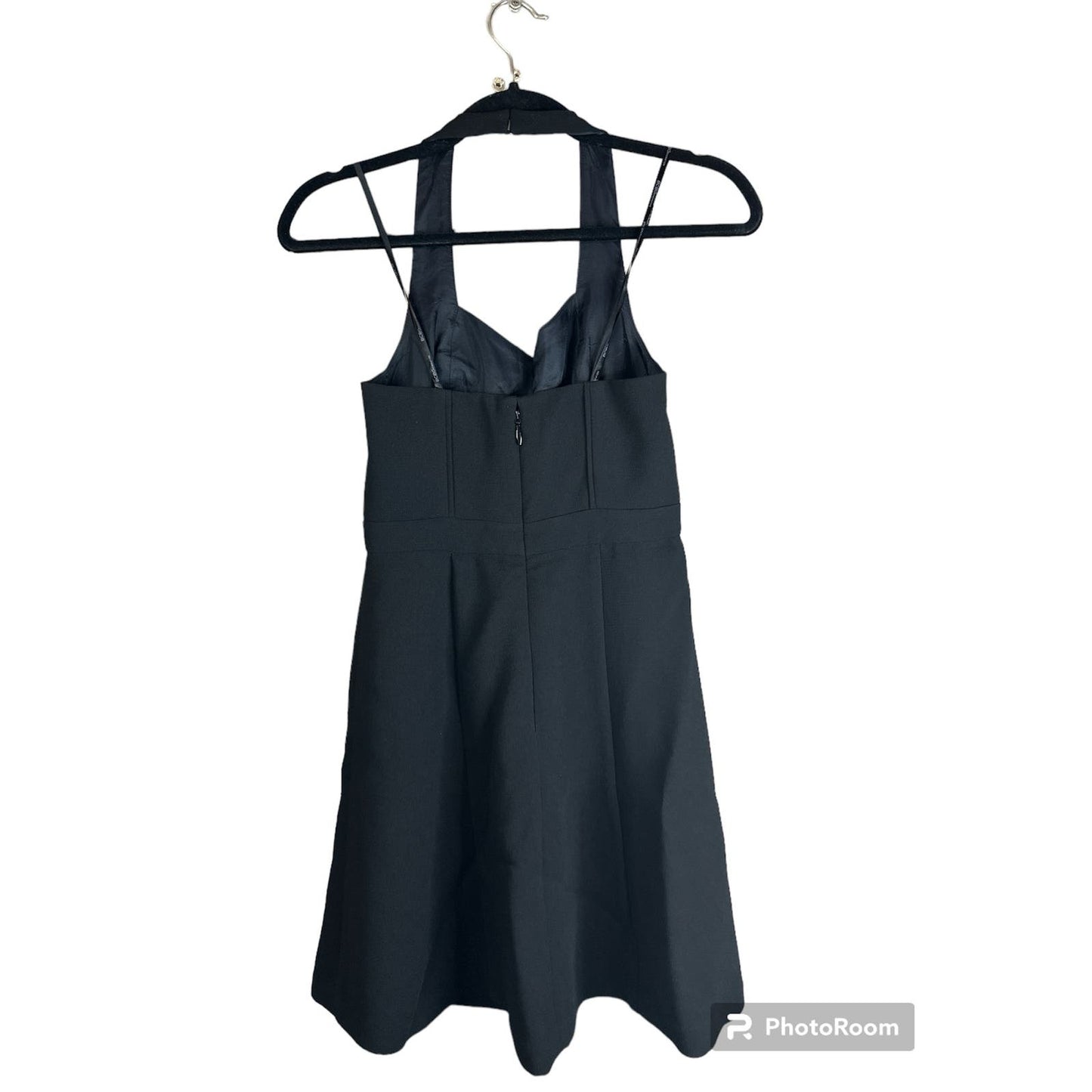 NWT BCBGeneration Black Sleeveless Halter Top Fit Flare Mini Dress Size 0