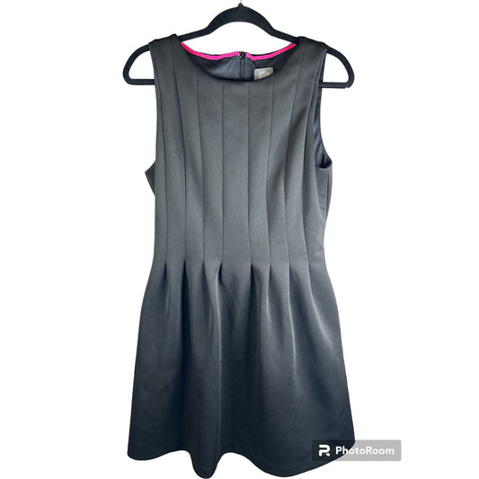 Vince Camuto Black Sleeveless Fit Flare Silky Soft Dress Size 12