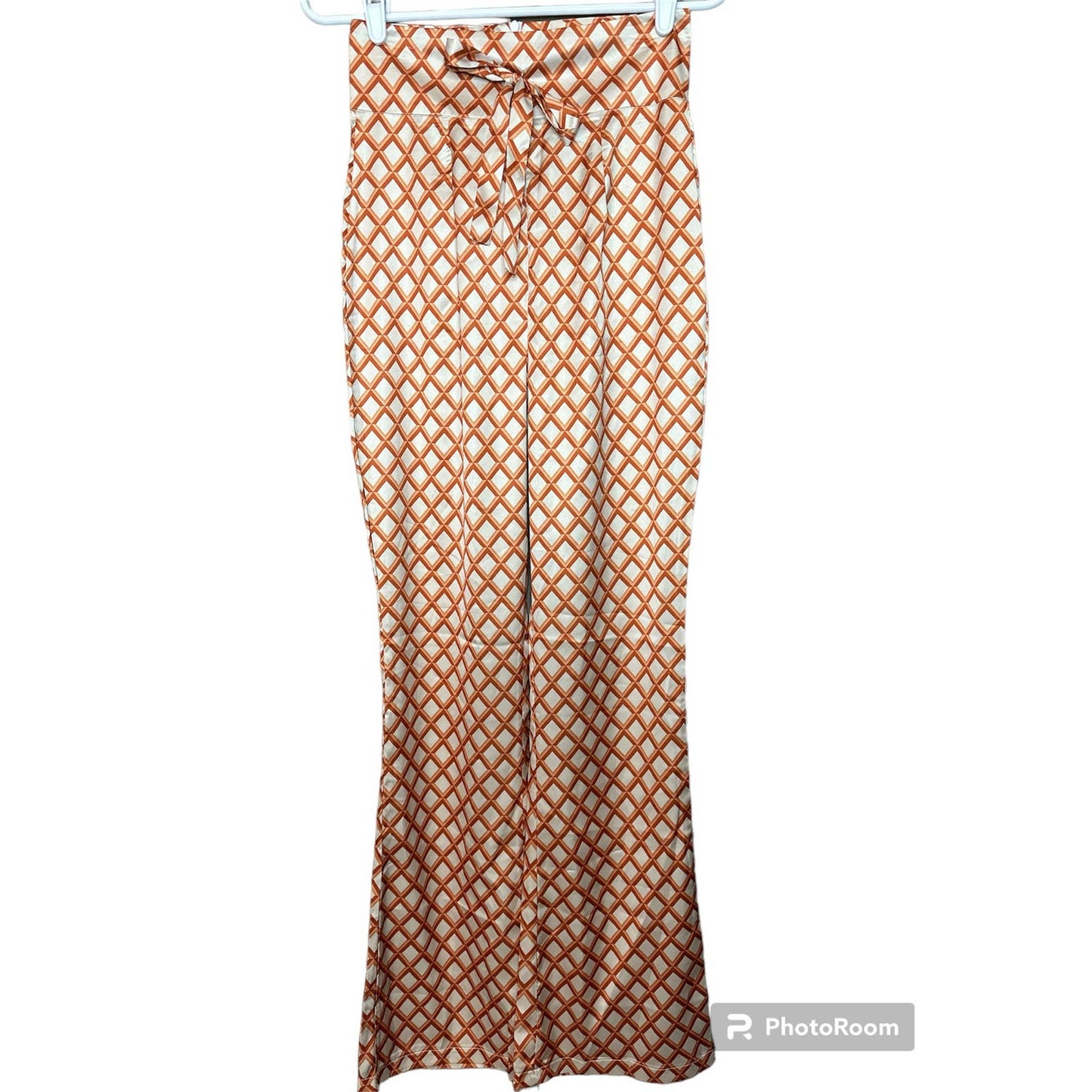 NWT Cider Silky Orange And White/Cream Pants Size XS