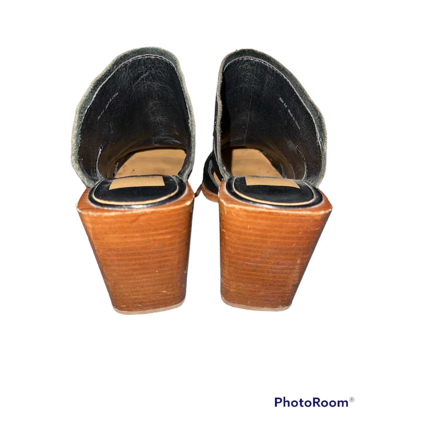 Dolce Vita Makeo Mule Black Brown Leather Pumps Size 6.5