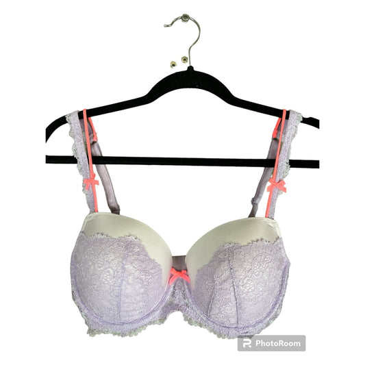 Victoria’s Secret Purple Pink Lace Dream Angels Lined Demi Bra Size 32DDD