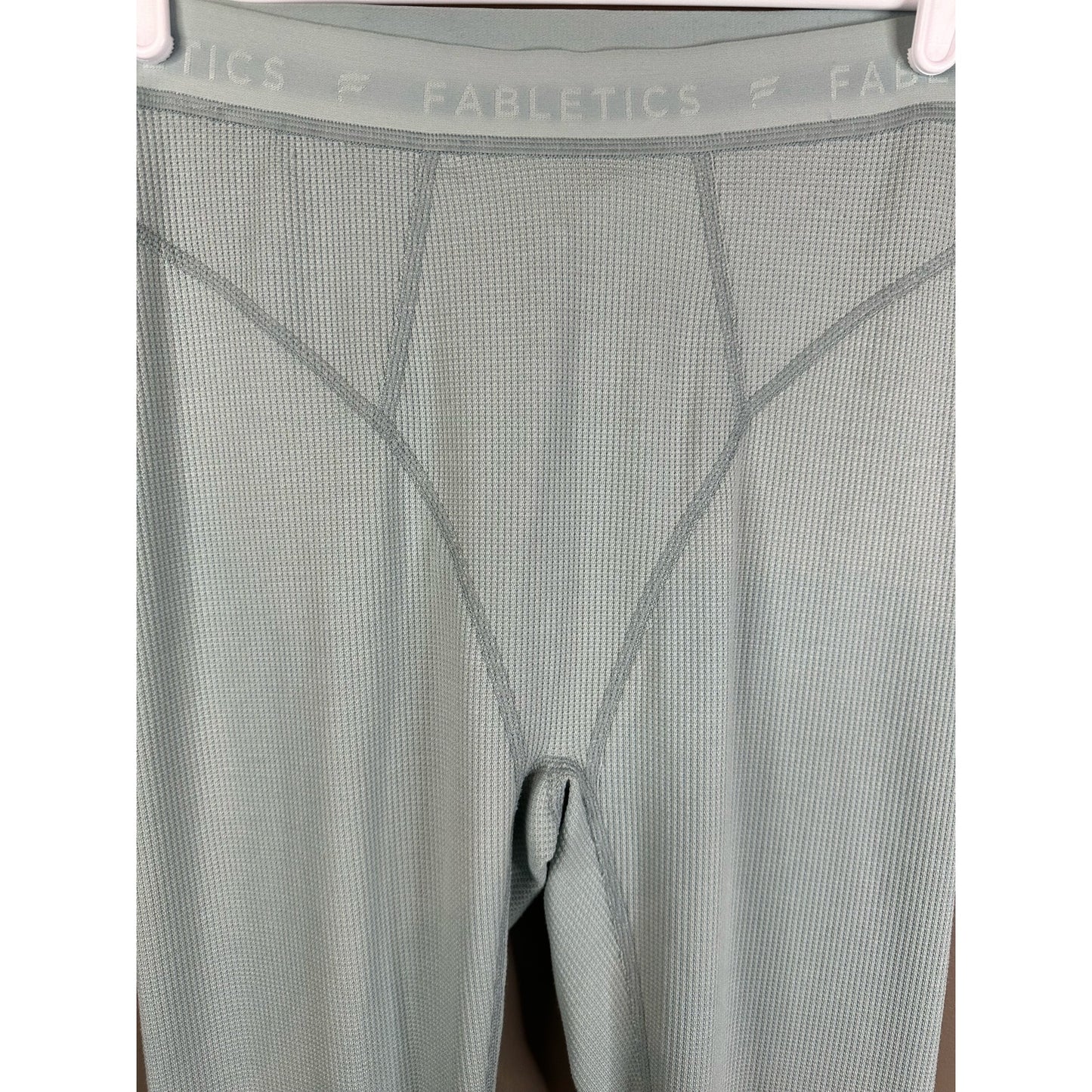 Fabletics Teal Long John’s Thermal Waffle Knit Leggings Underpants Size Small