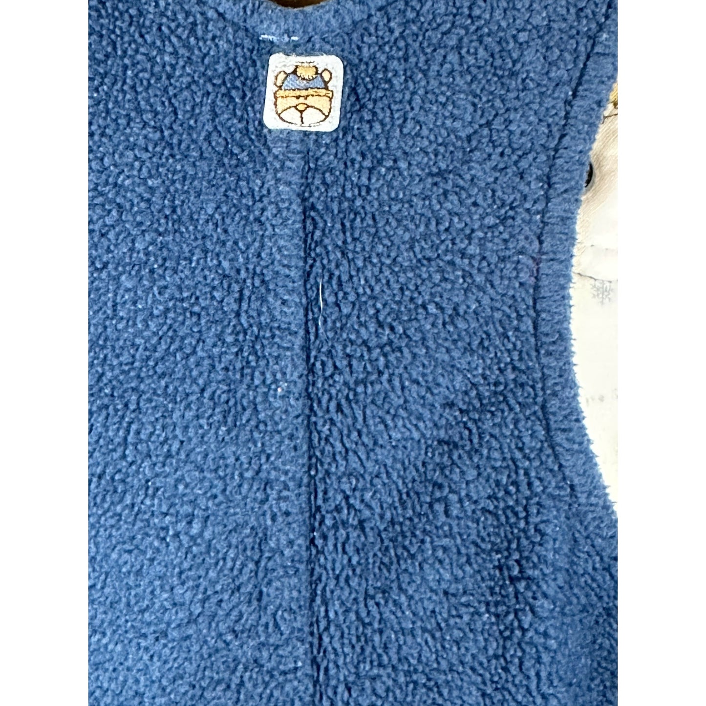 Boy’s Vintage Koala Kids Blue ‘Snowball Throwing’ Overall Bibs Size 6/9 Months