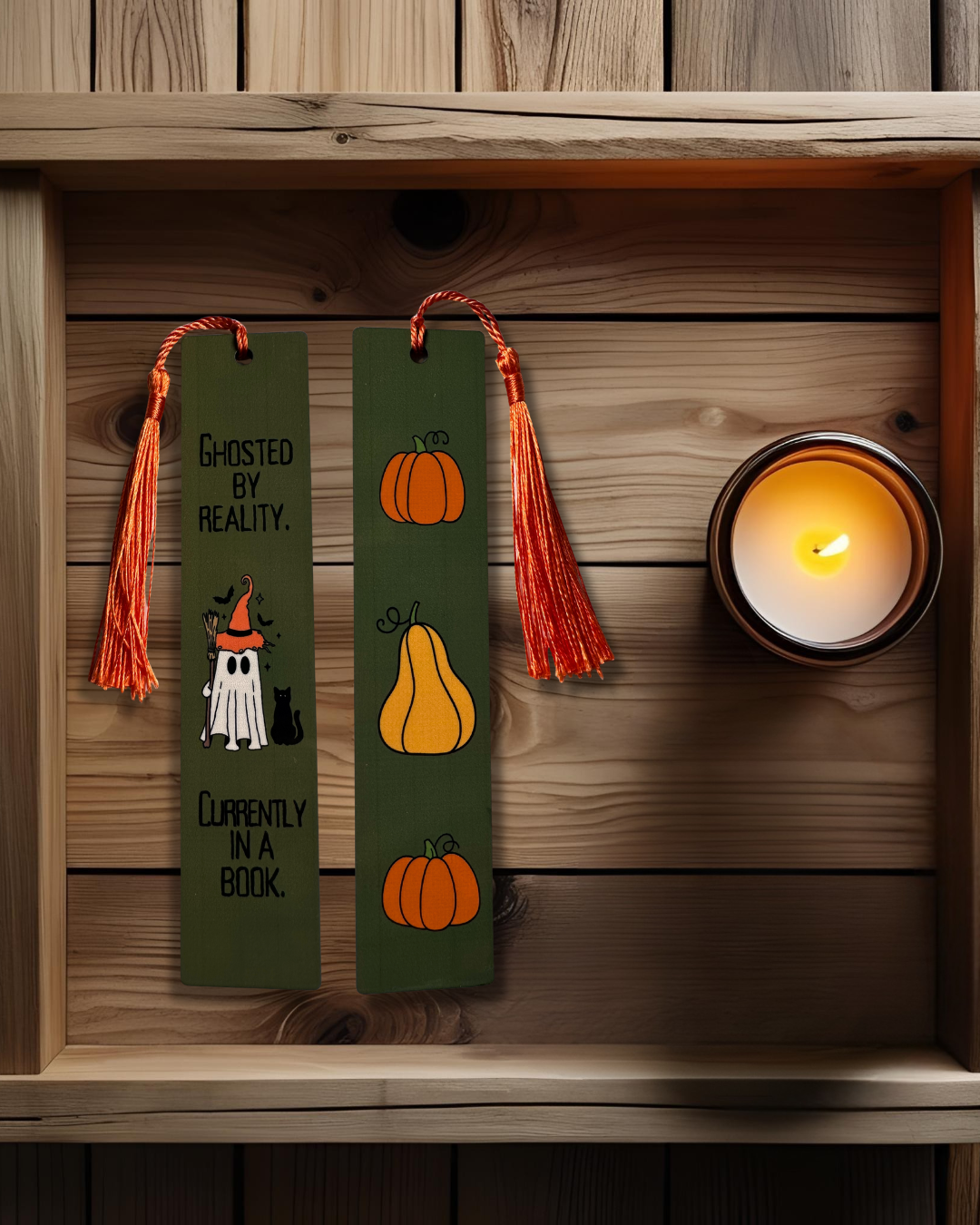 Seasonal Sneak Peek|Handmade Hardboard Halloween Fall Bookmark| Handmade Gifts for Book Lovers & Readers