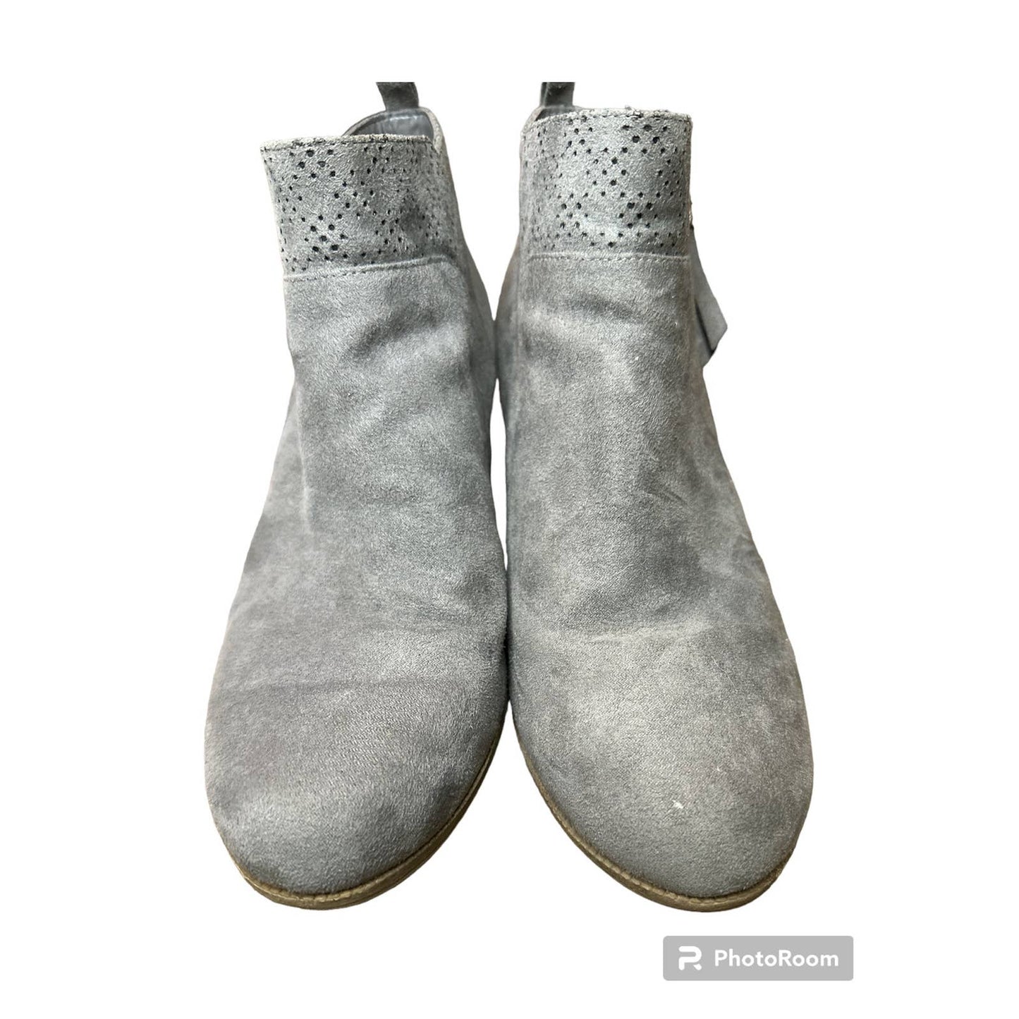 Dr. Scholls Sustainable Comfort Grey Ankle Zip Up Heeled Booties Size 9