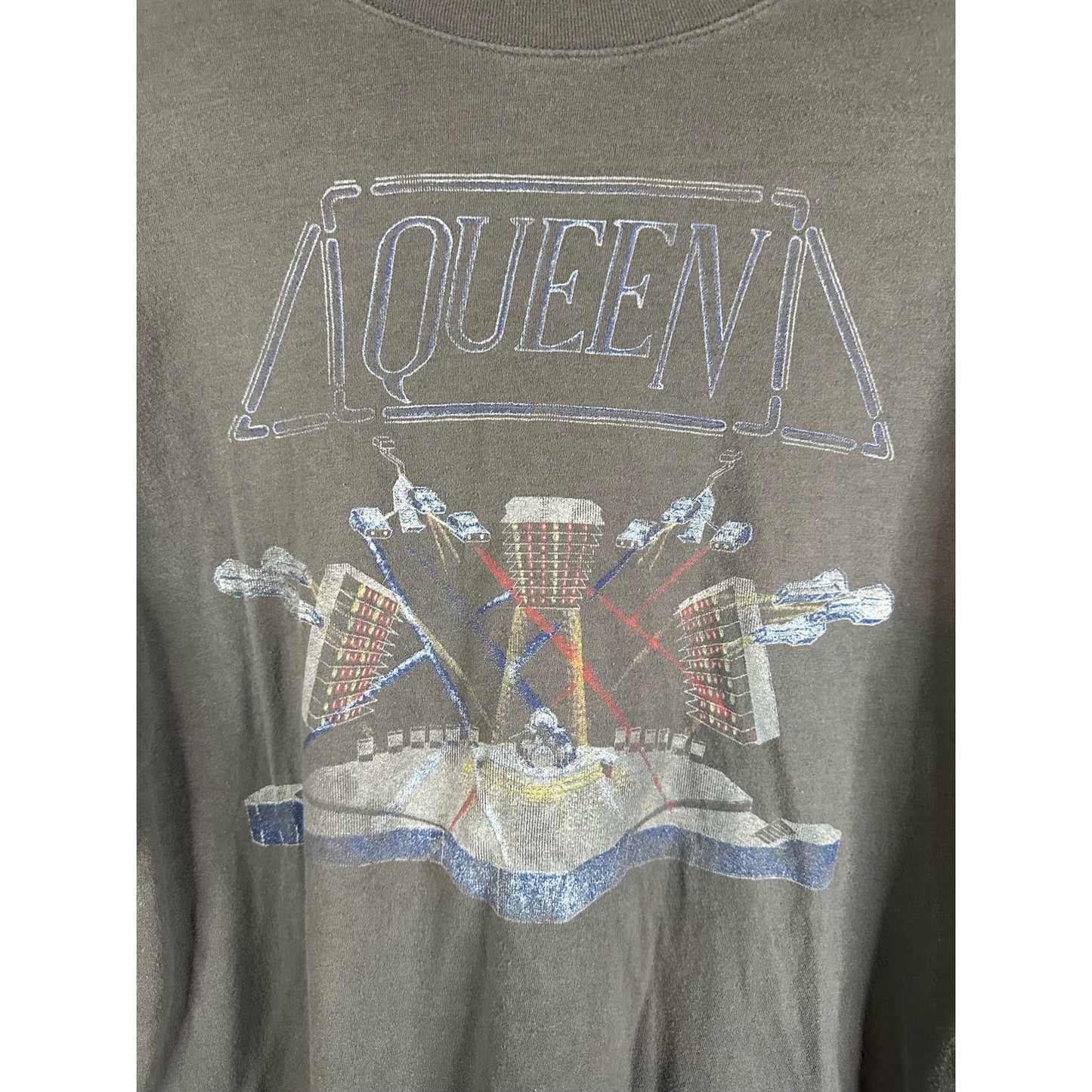 Abercrombie & Fitch ‘Boyfriend Tee’ Grey Queen Rock Band Long Sleeve Size Small